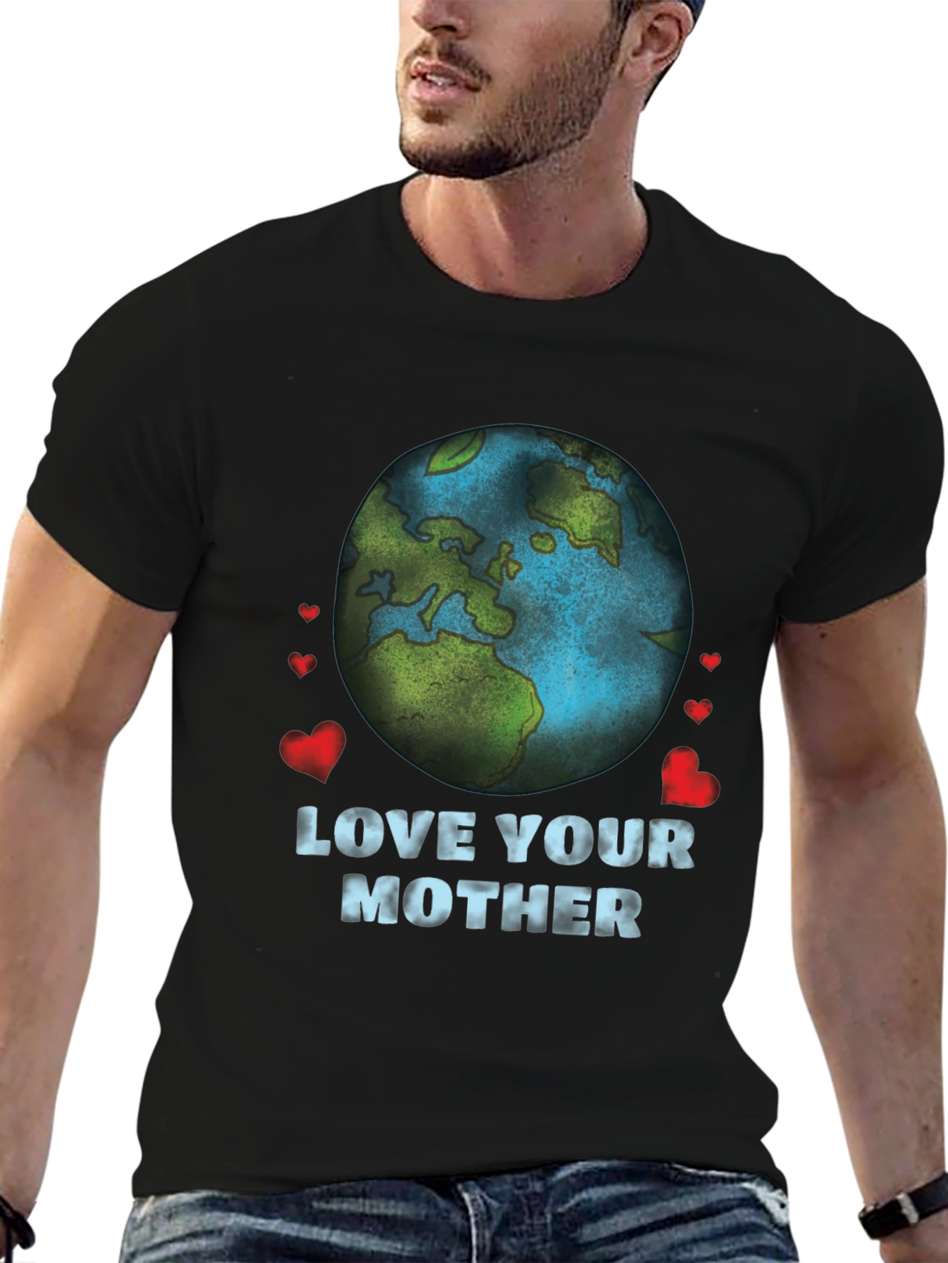 Black Love Your Mother Earth T-Shirt view 6