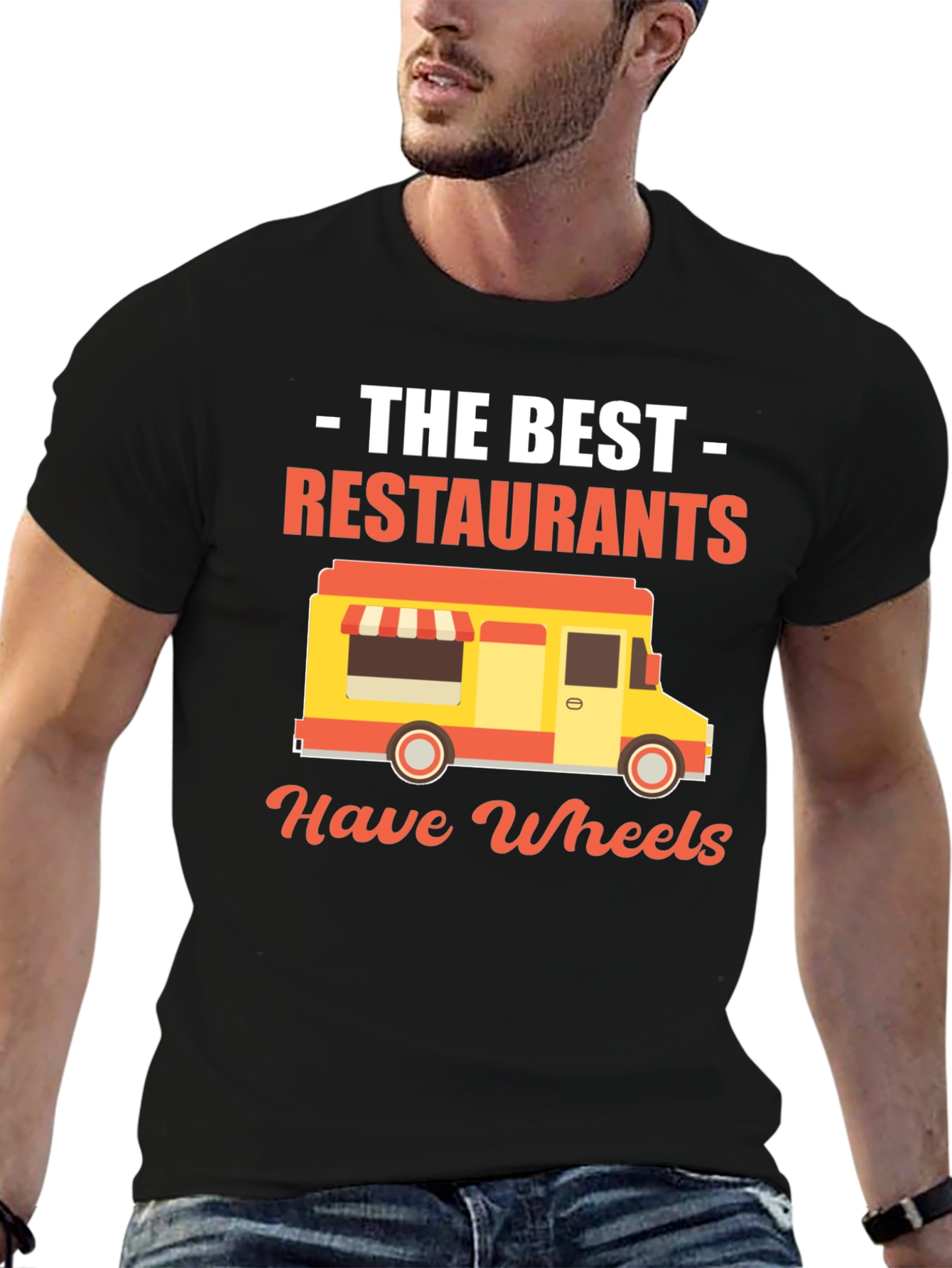 Black The Best Restaurants Have Wheels T-Shirt view 6