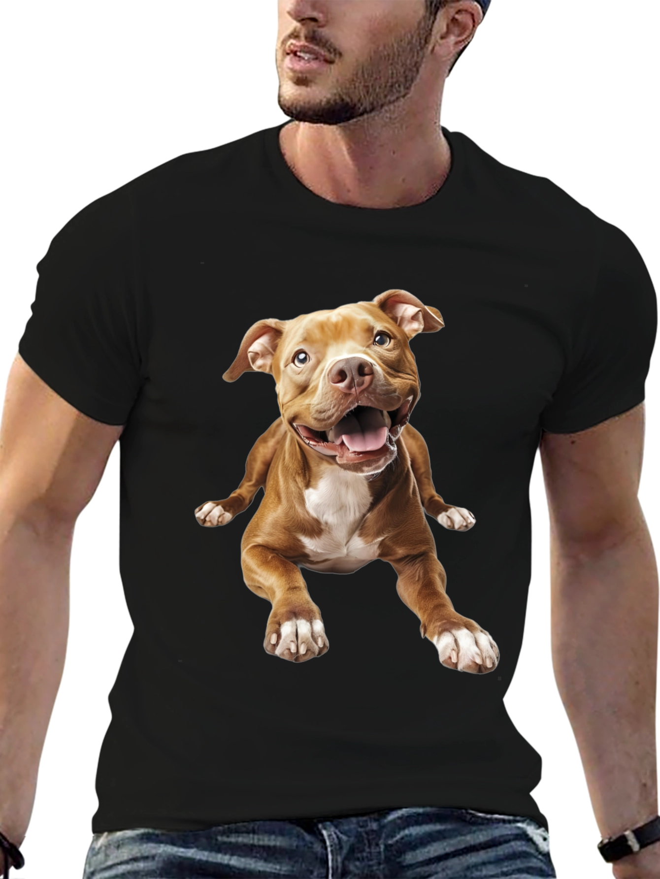 Black Dog Graphic Tee - Black Cotton Blend view 6