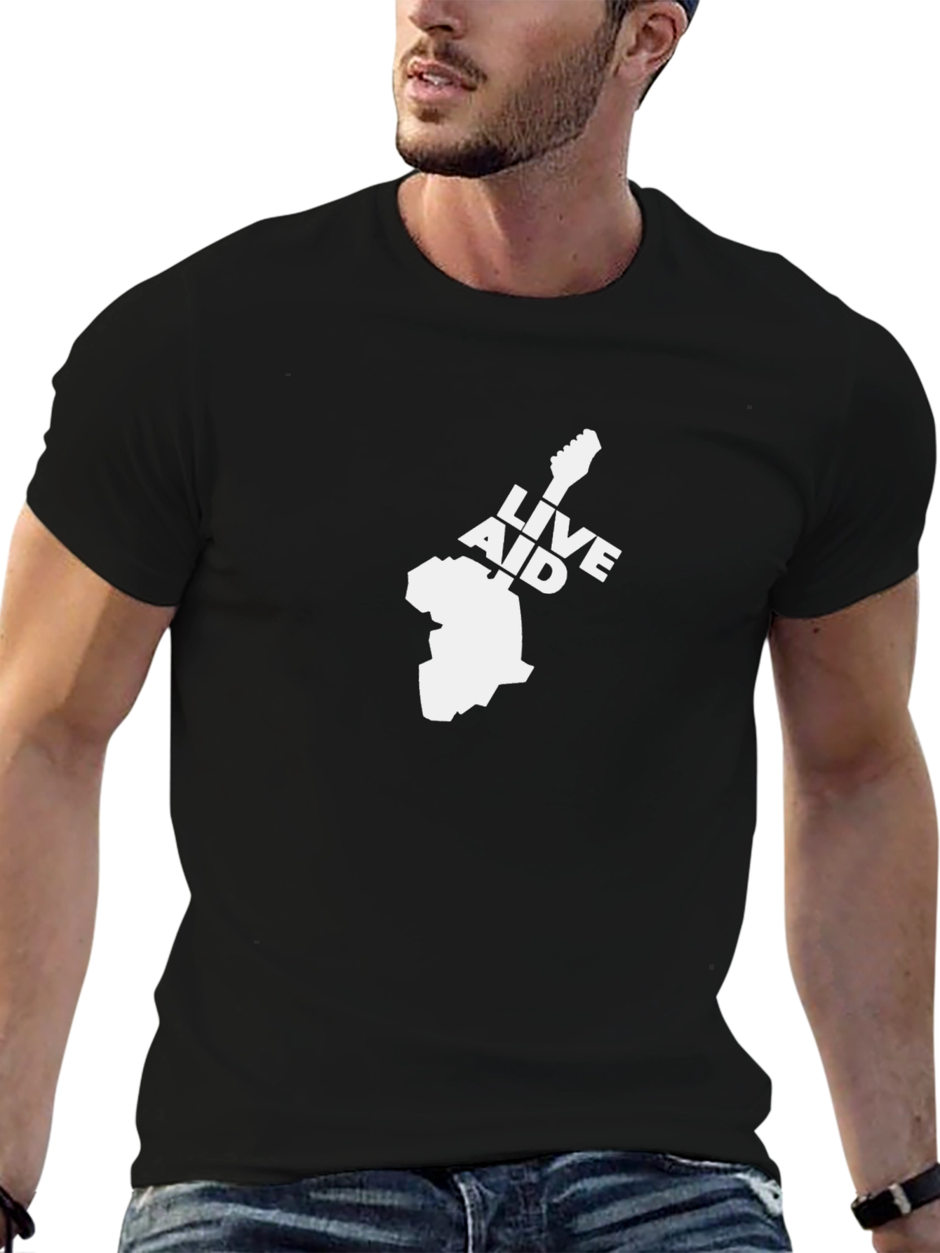 Live Aid T-Shirt - Classic Black Tee - 6