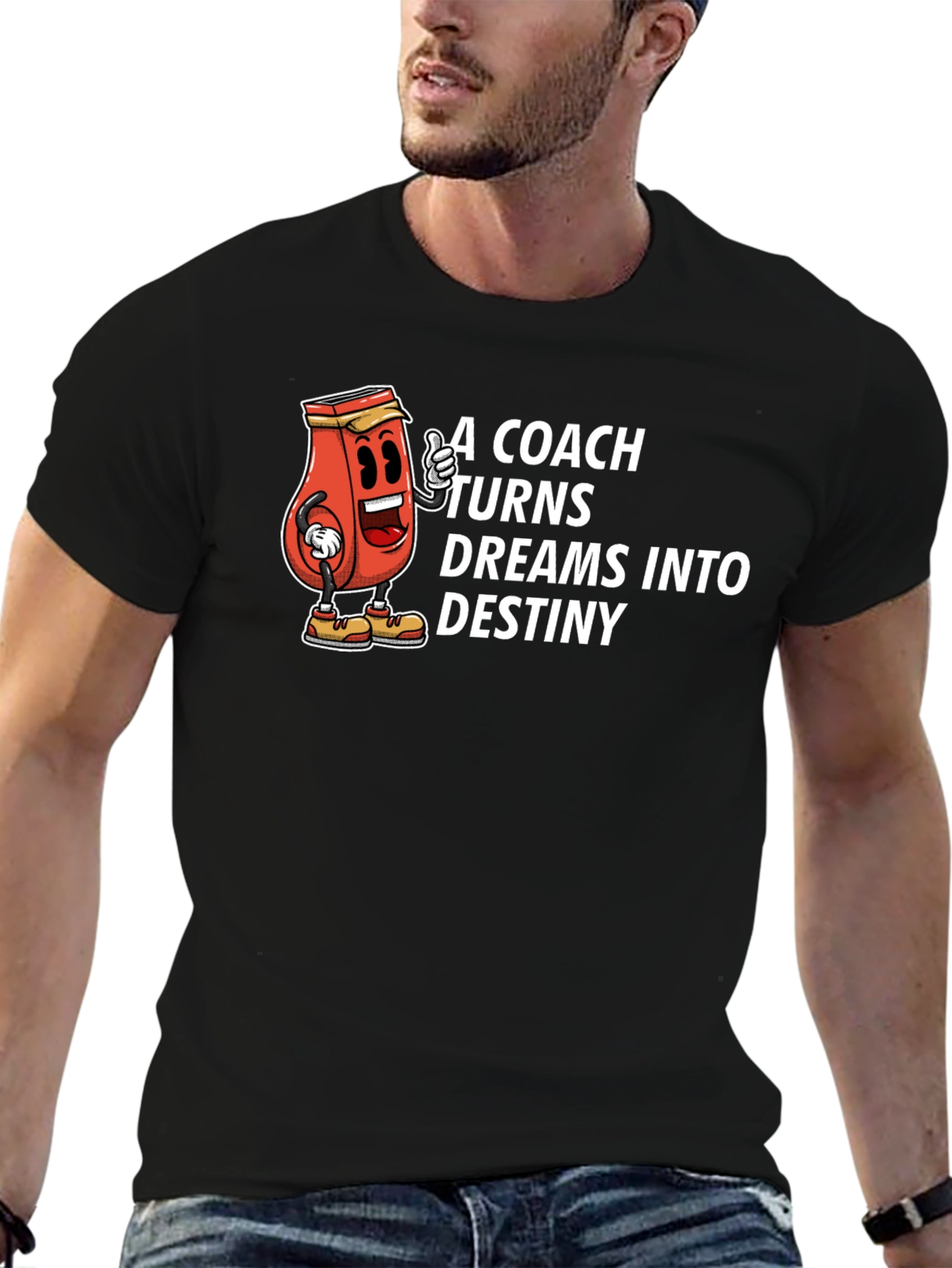 Black A Coach Turns Dreams Into Destiny T-Shirt view 6