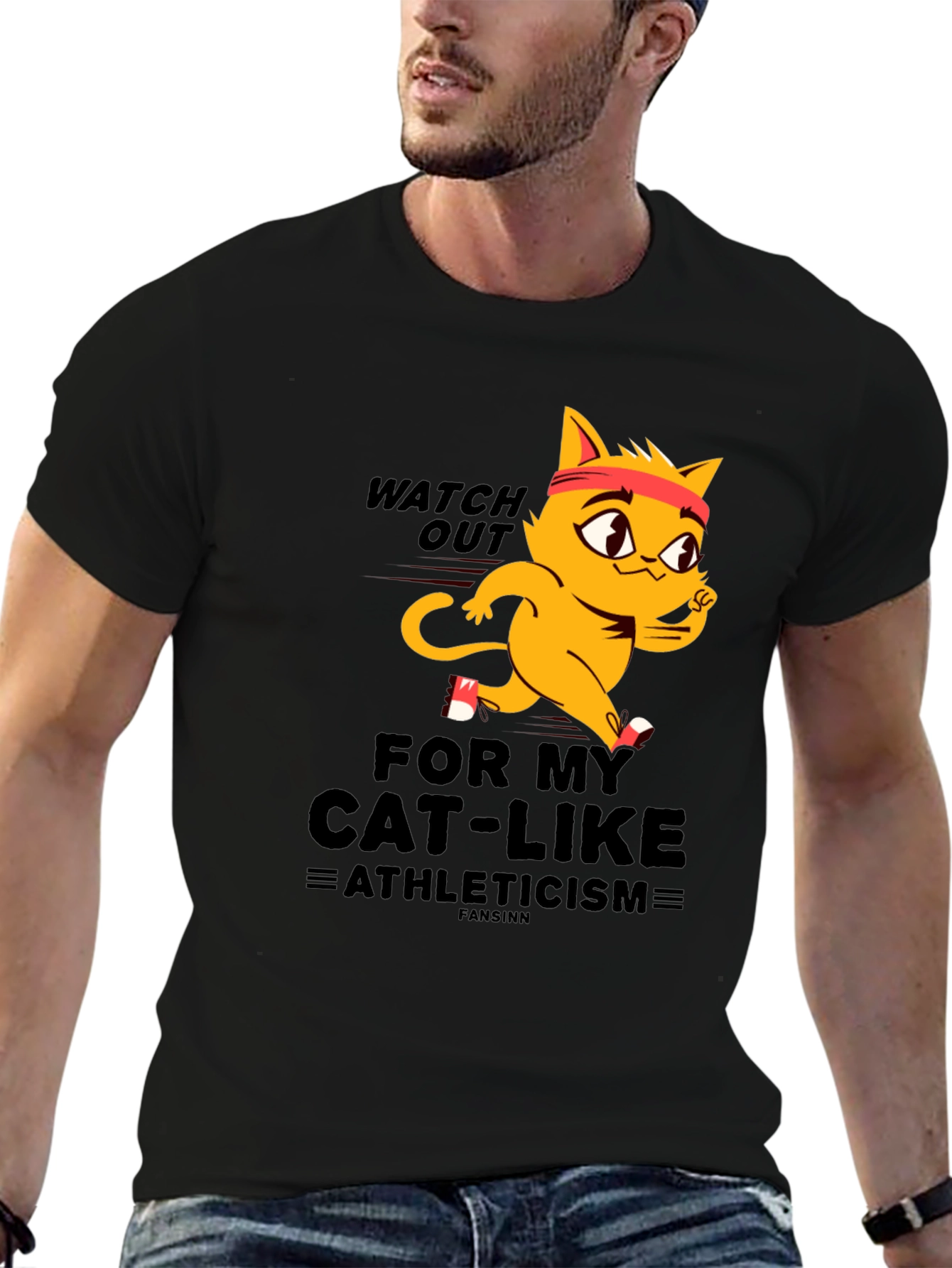 Black Cat-Like Athleticism T-Shirt view 6