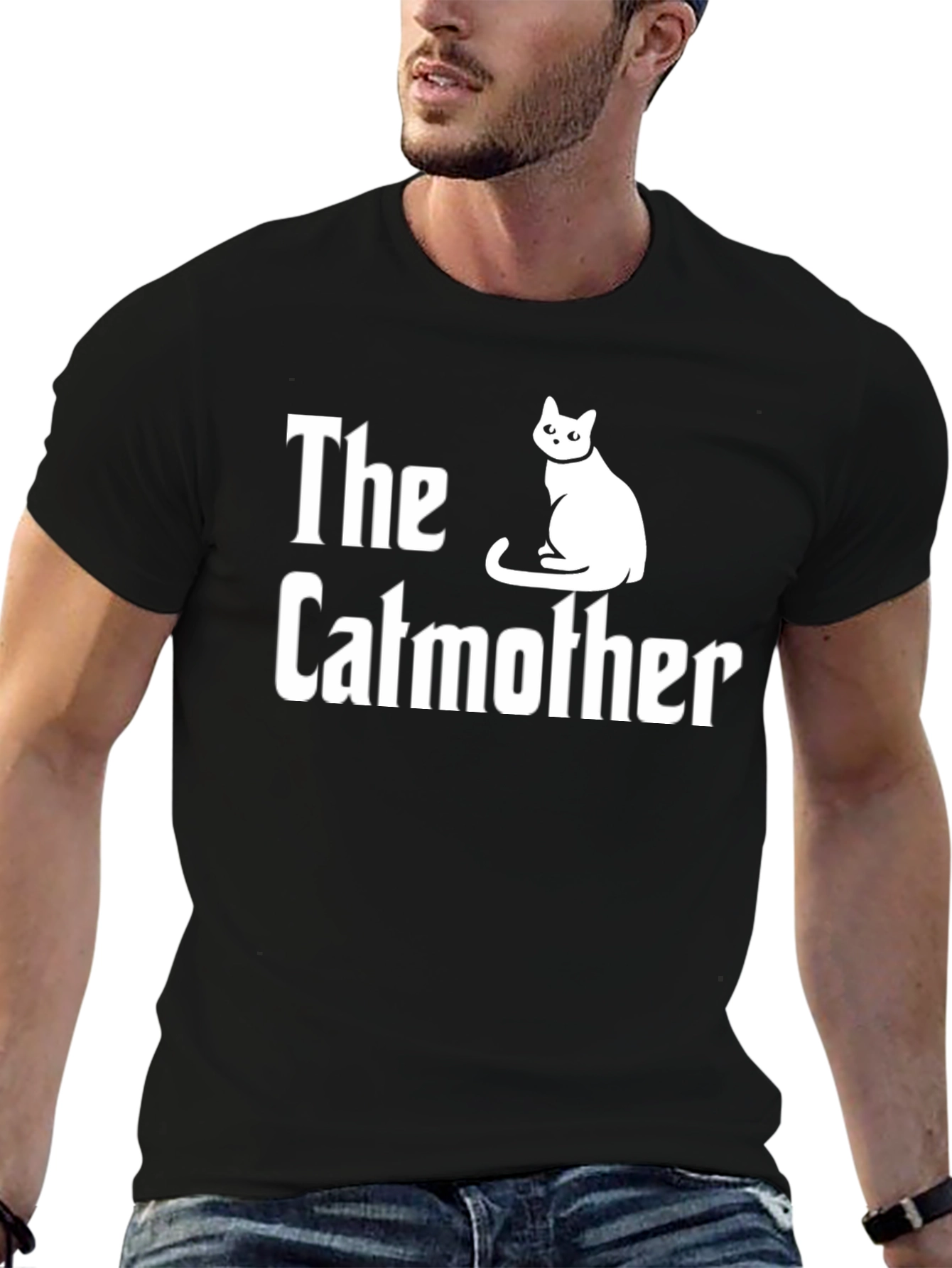 Black The Catmother T-Shirt - Funny Cat Lover Tee view 6