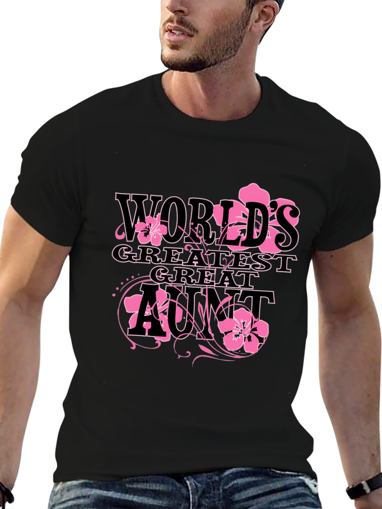 Black World's Greatest Great Aunt T-Shirt view 6