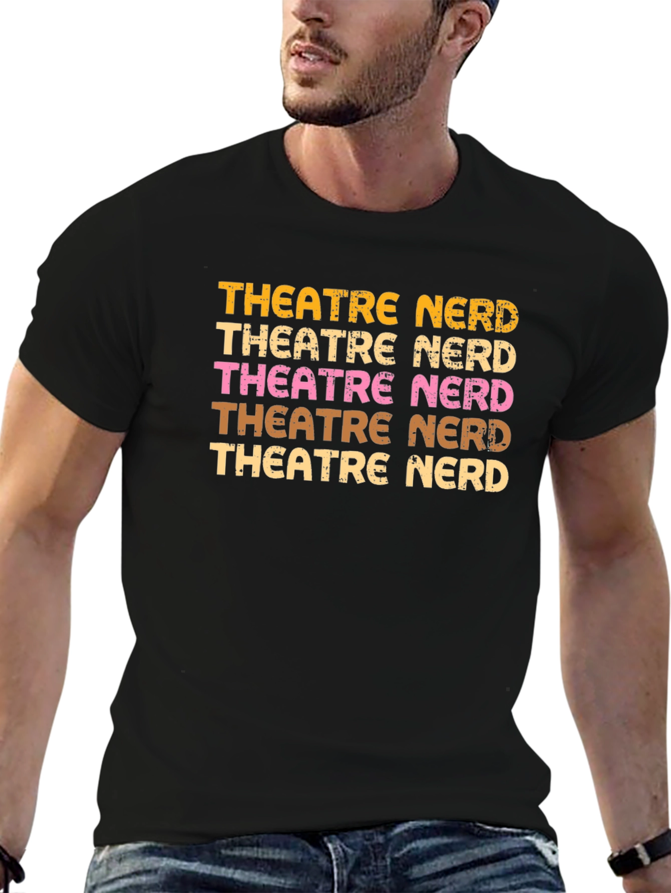 Black Theatre Nerd T-Shirt - Bold Graphic Tee view 6