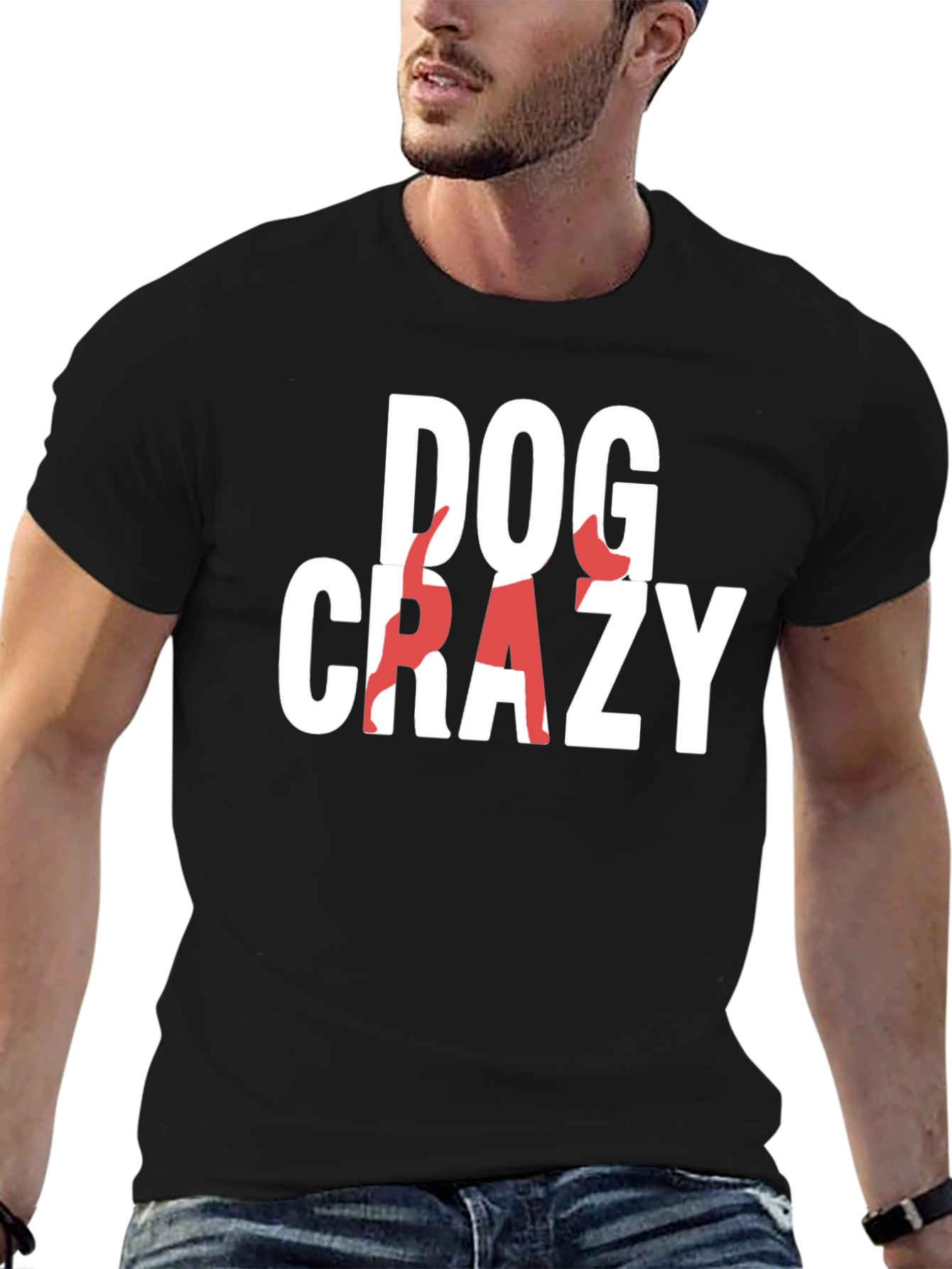 Black Dog Crazy Graphic T-Shirt - Black view 6