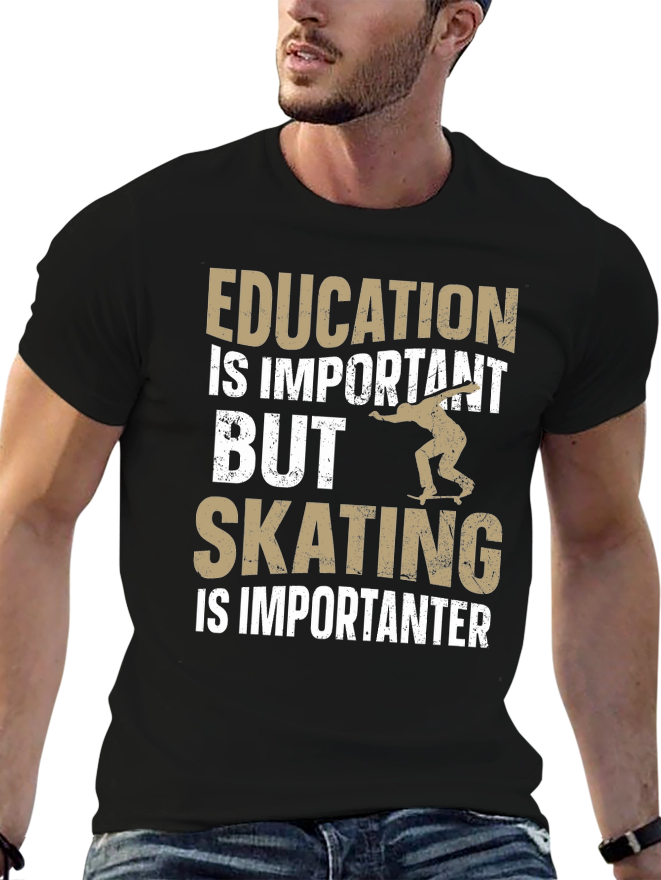 Black Skating is Importanter T-Shirt view 6