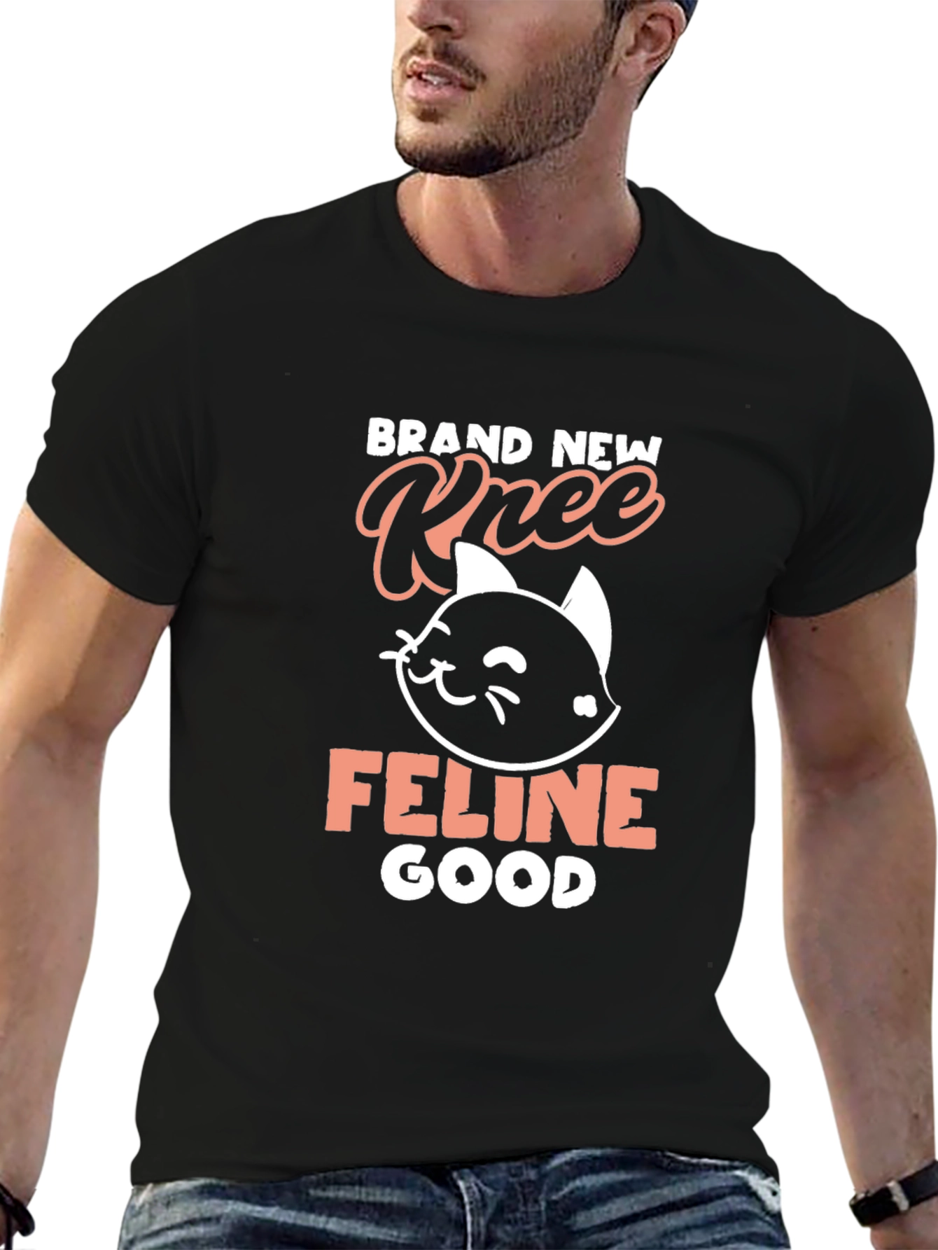 Black Feline Good Tee - Cat Lover T-Shirt view 6