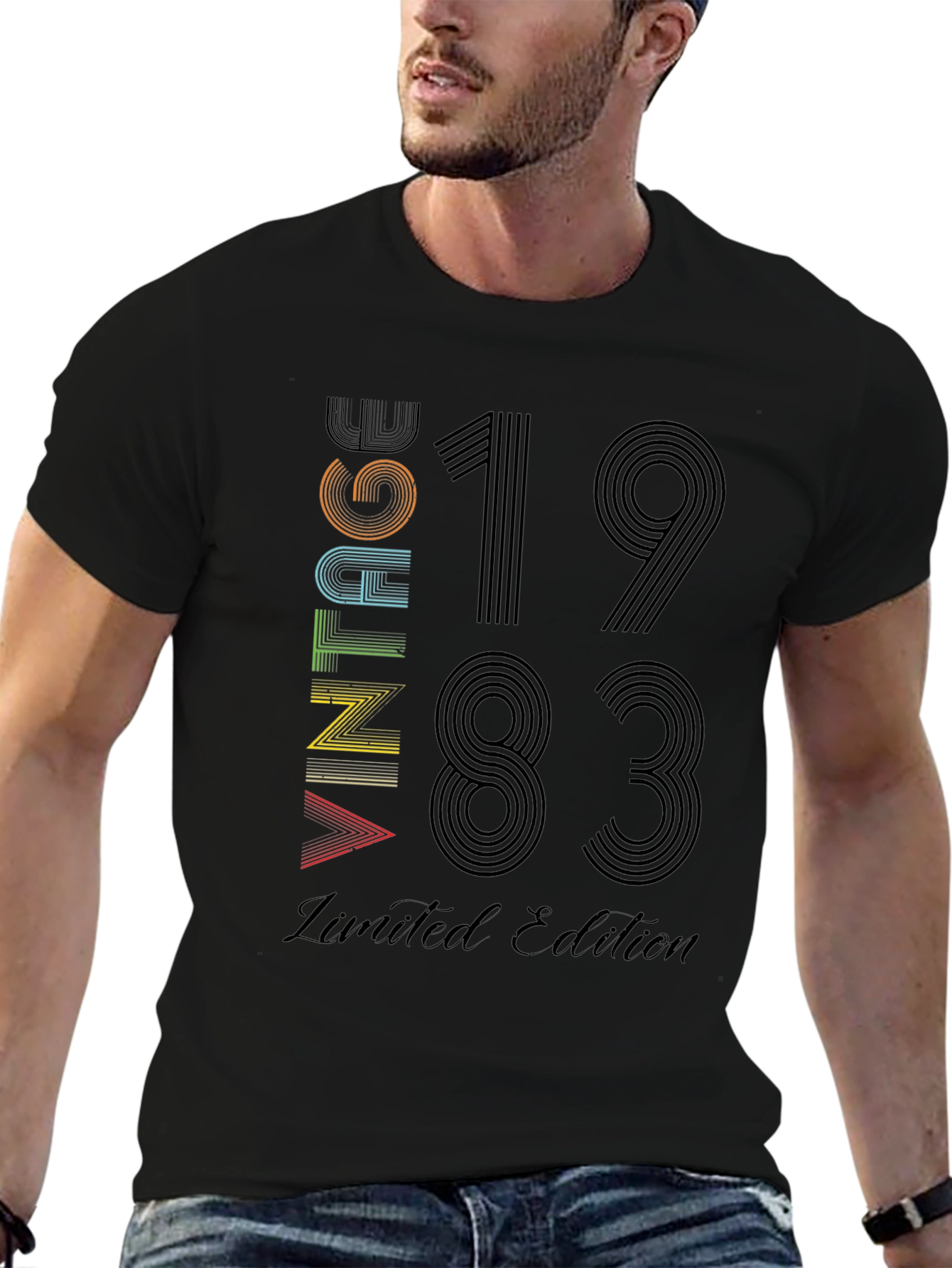 Black Vintage 1983 Limited Edition T-Shirt view 6