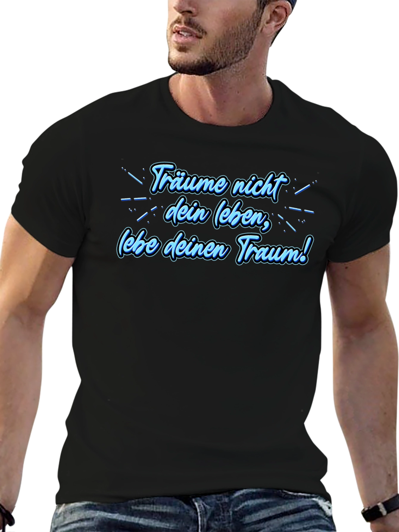 Black Dream It Live It T-Shirt - Inspirational Quote Tee view 6