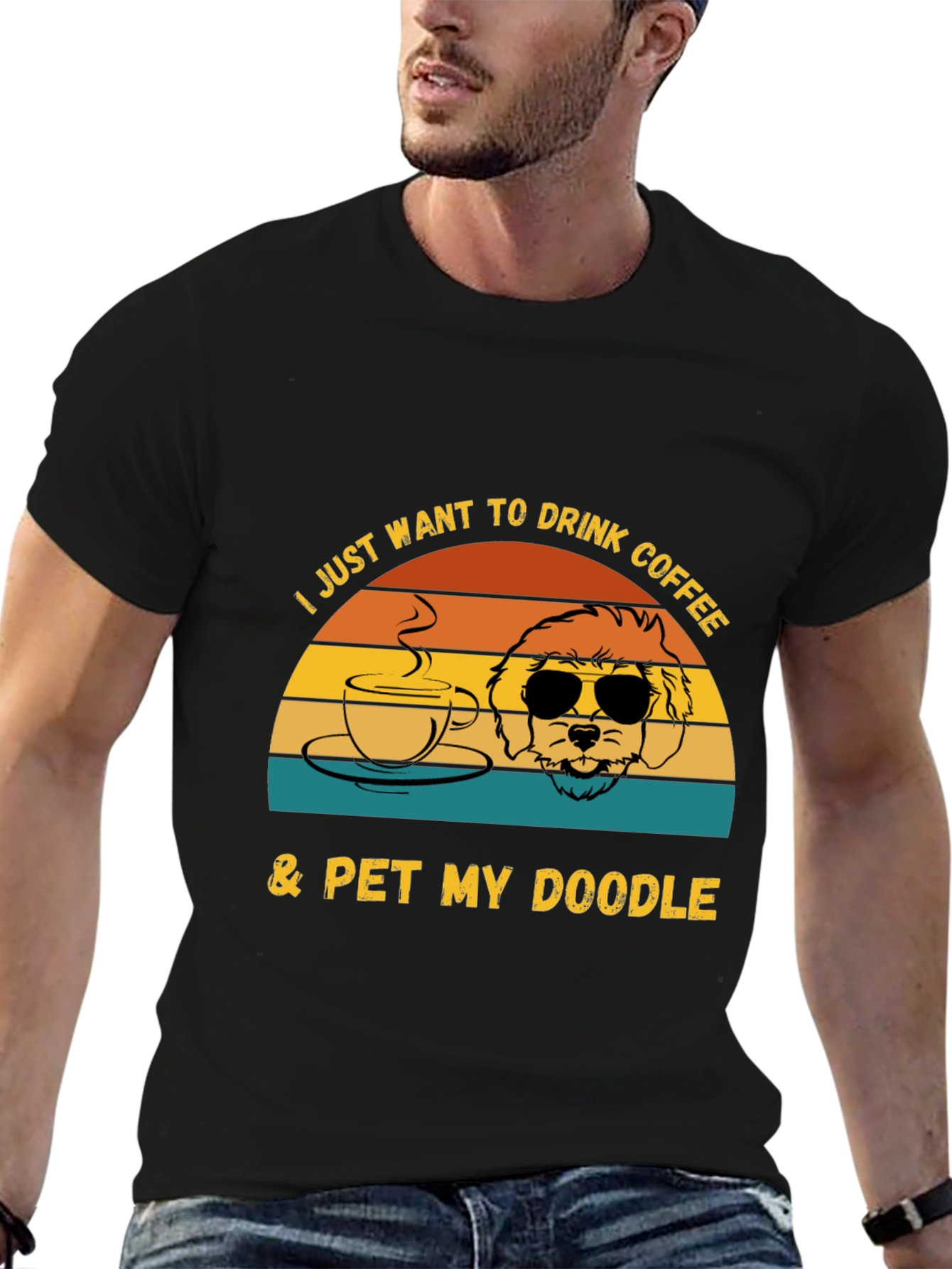 Black Coffee & Doodles T-Shirt - Perfect for Dog Lovers view 6