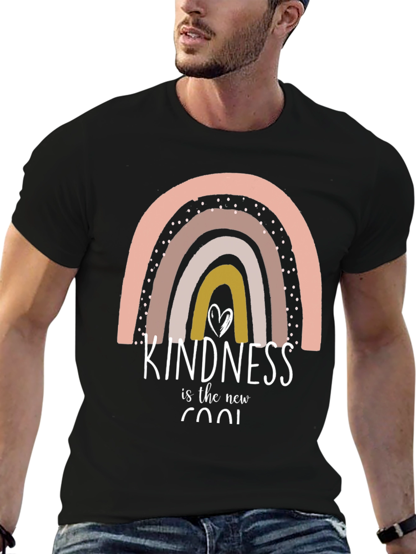 Black Kindness is Cool Graphic Tee - Unisex view 6