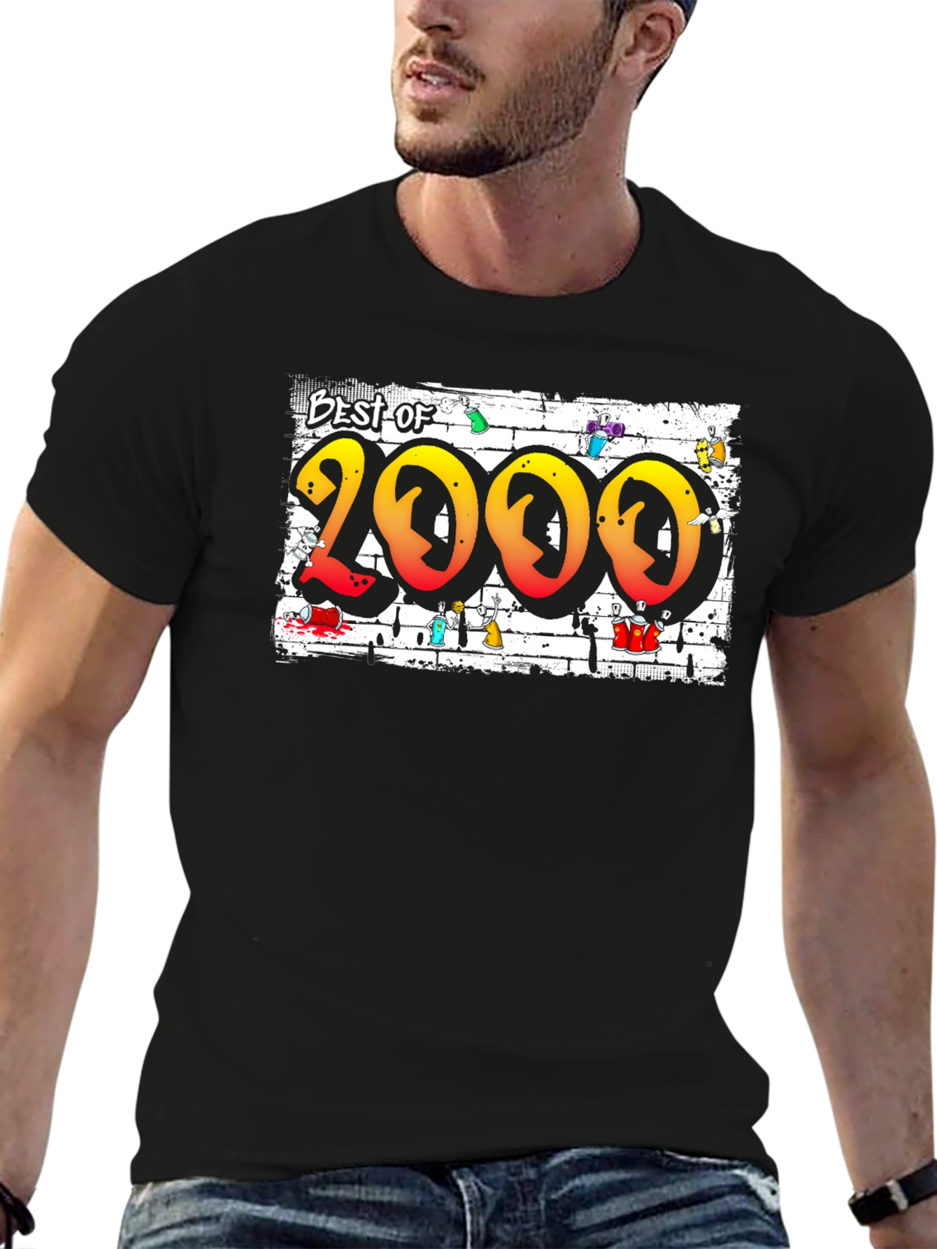 Black Best of 2000 Graffiti T-Shirt view 6