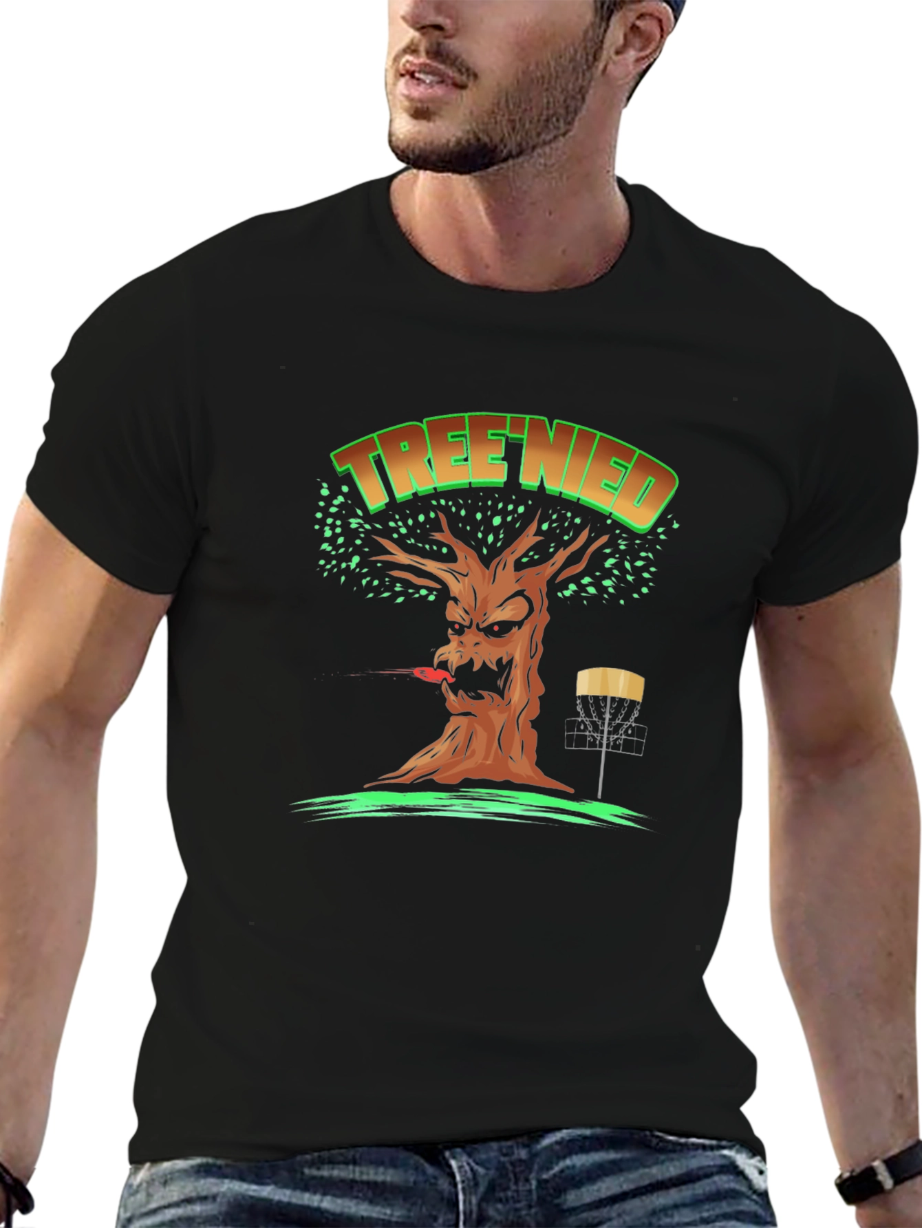 Black Tree'd Disc Golf T-Shirt view 6