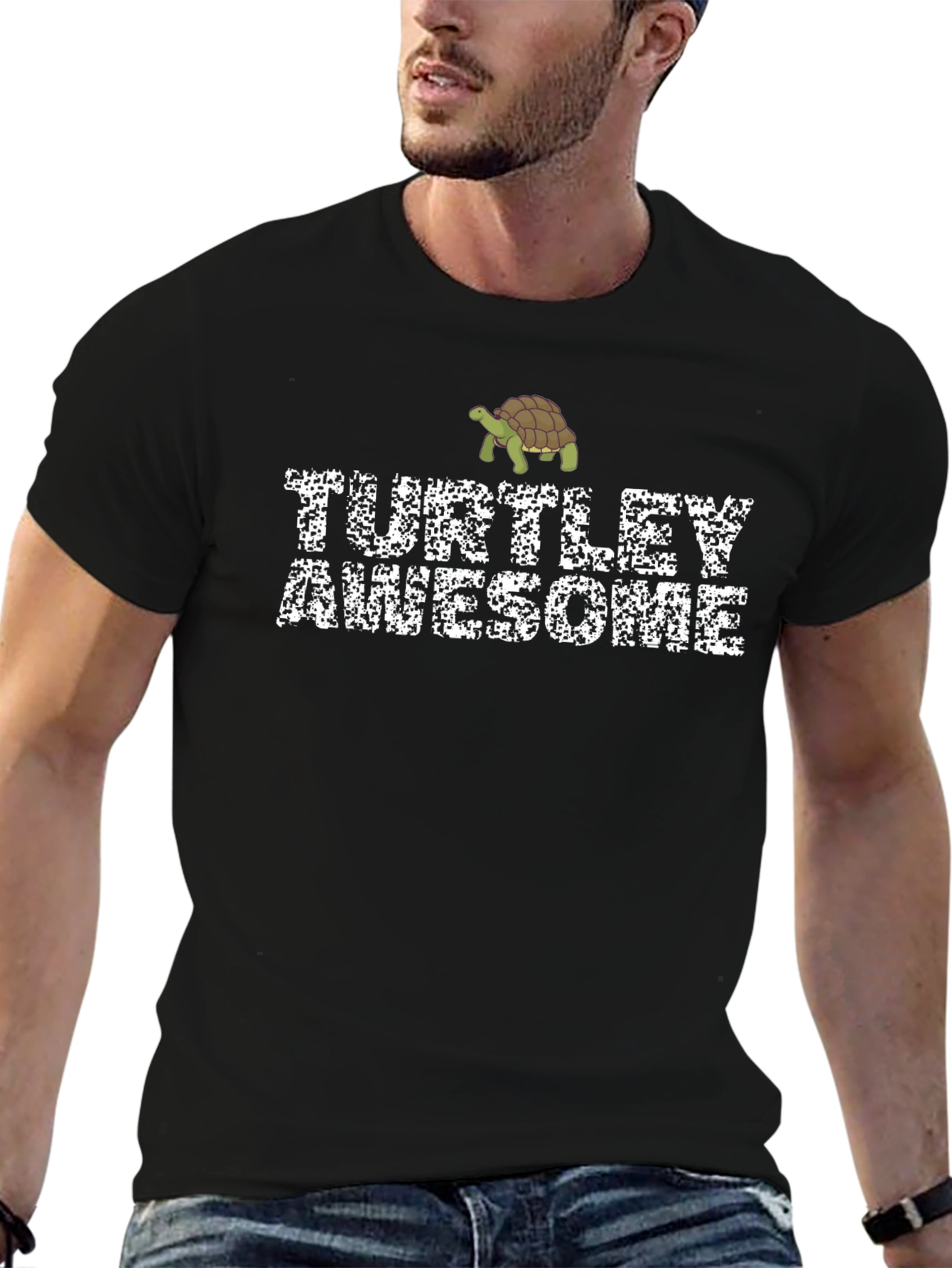 Black Turtley Awesome Graphic Tee - Black view 6