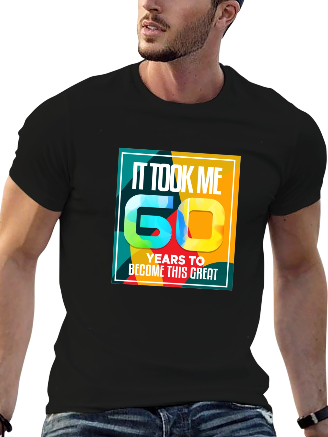 Black 60th Birthday T-Shirt: It Took Me 60 Years view 6