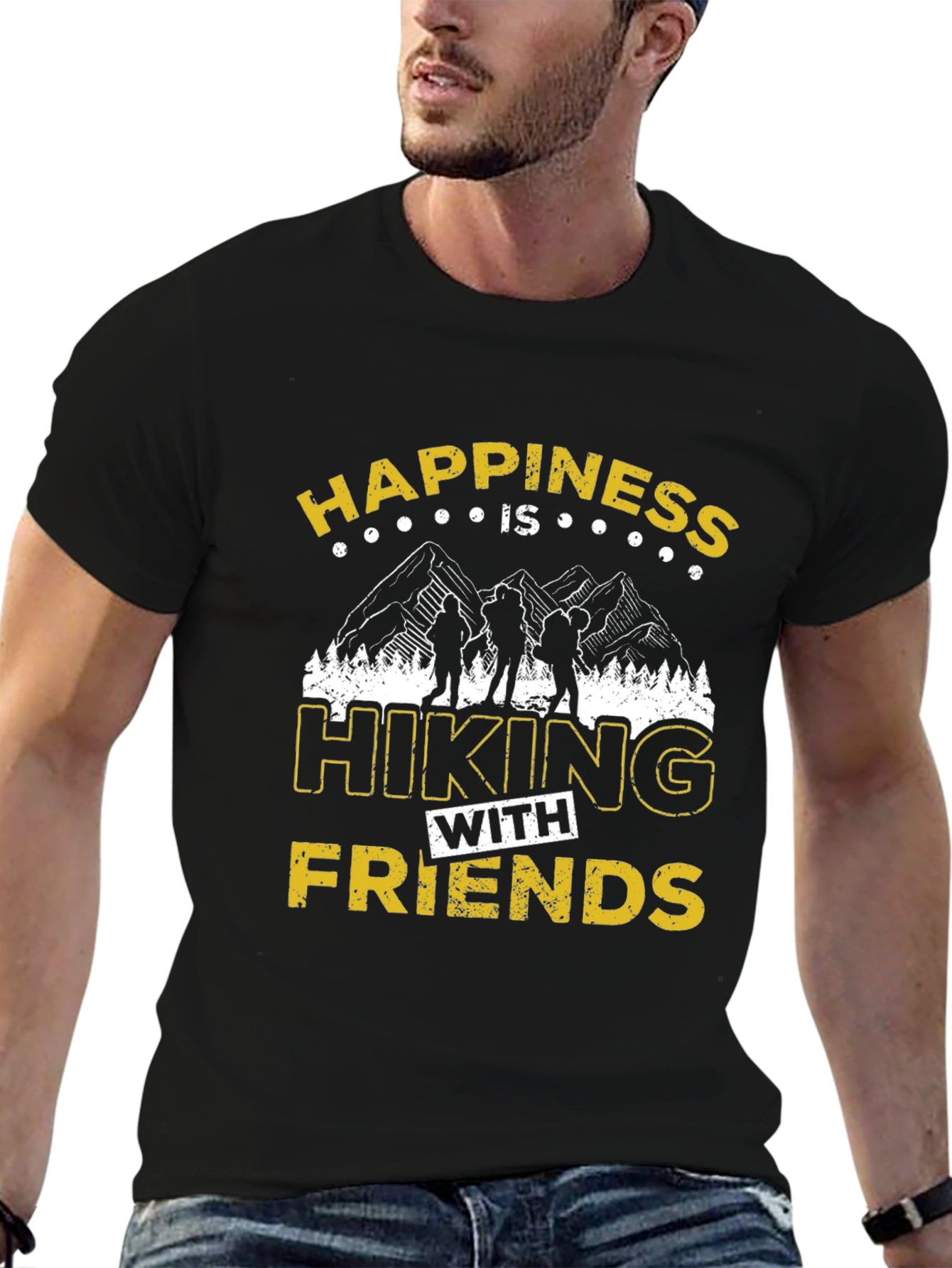 Black Hiking Friends Graphic T-Shirt - Adventure Time! view 6