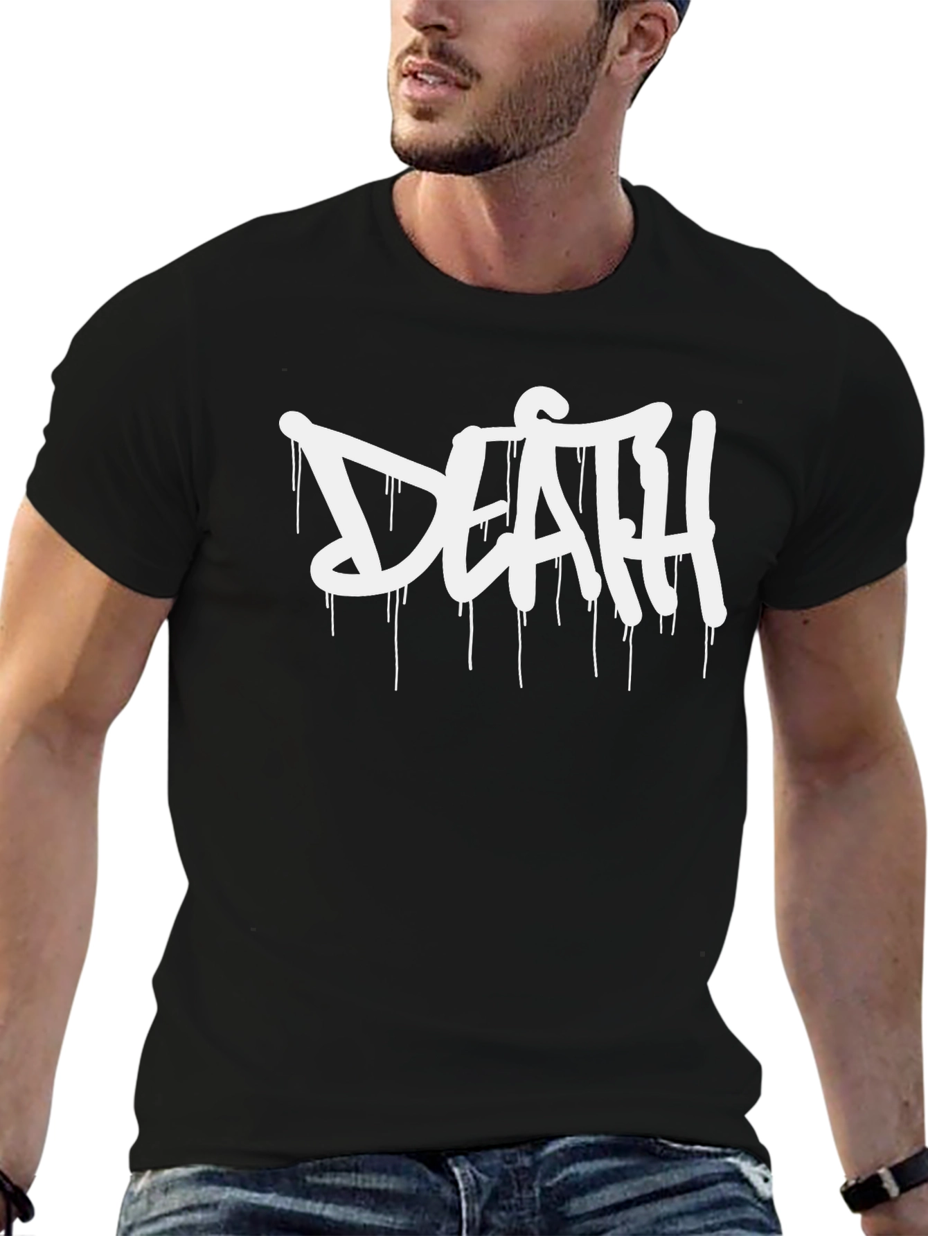 Black Black "Death" Graphic Tee view 6