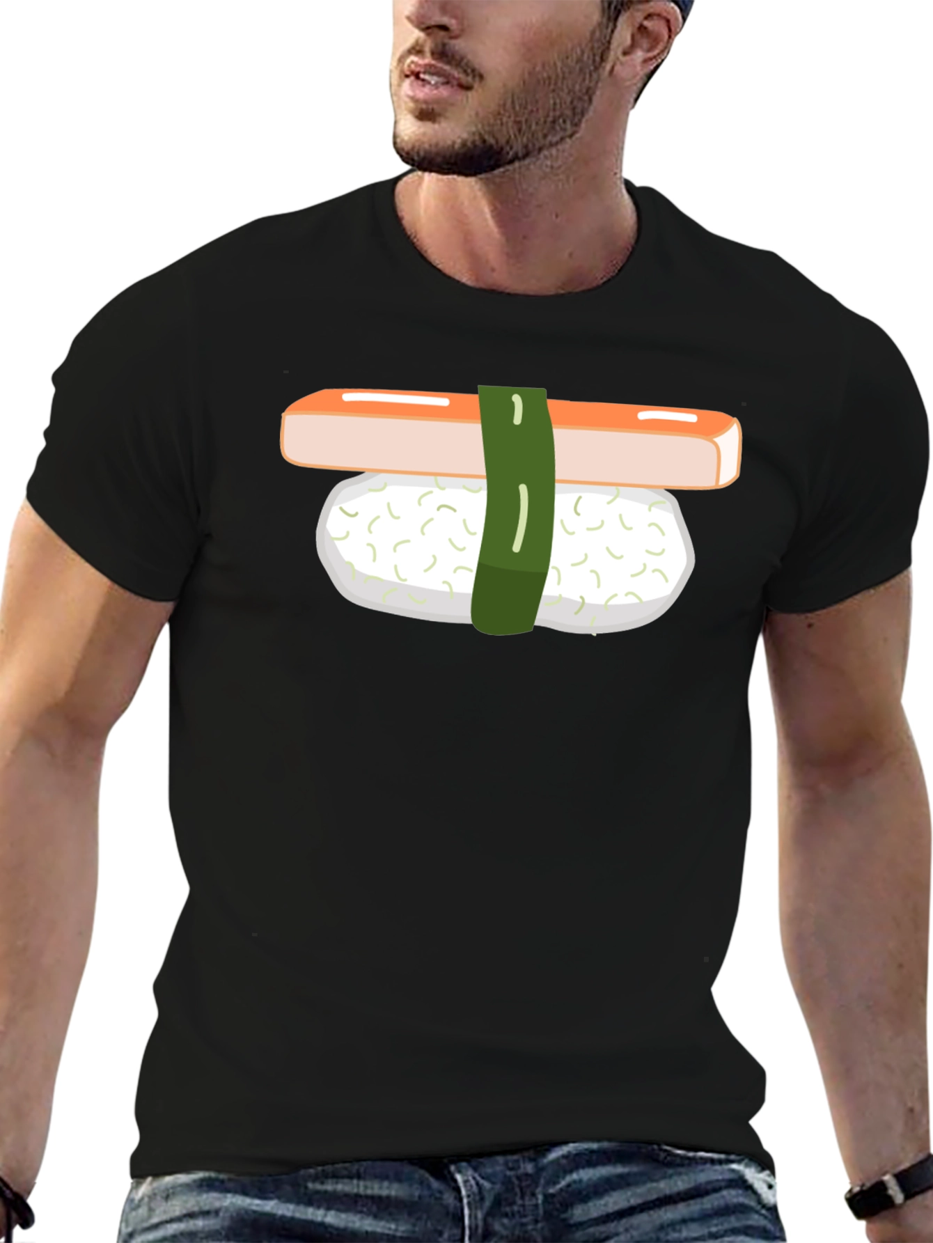 Black Sushi Graphic Tee - Foodie T-Shirt view 6