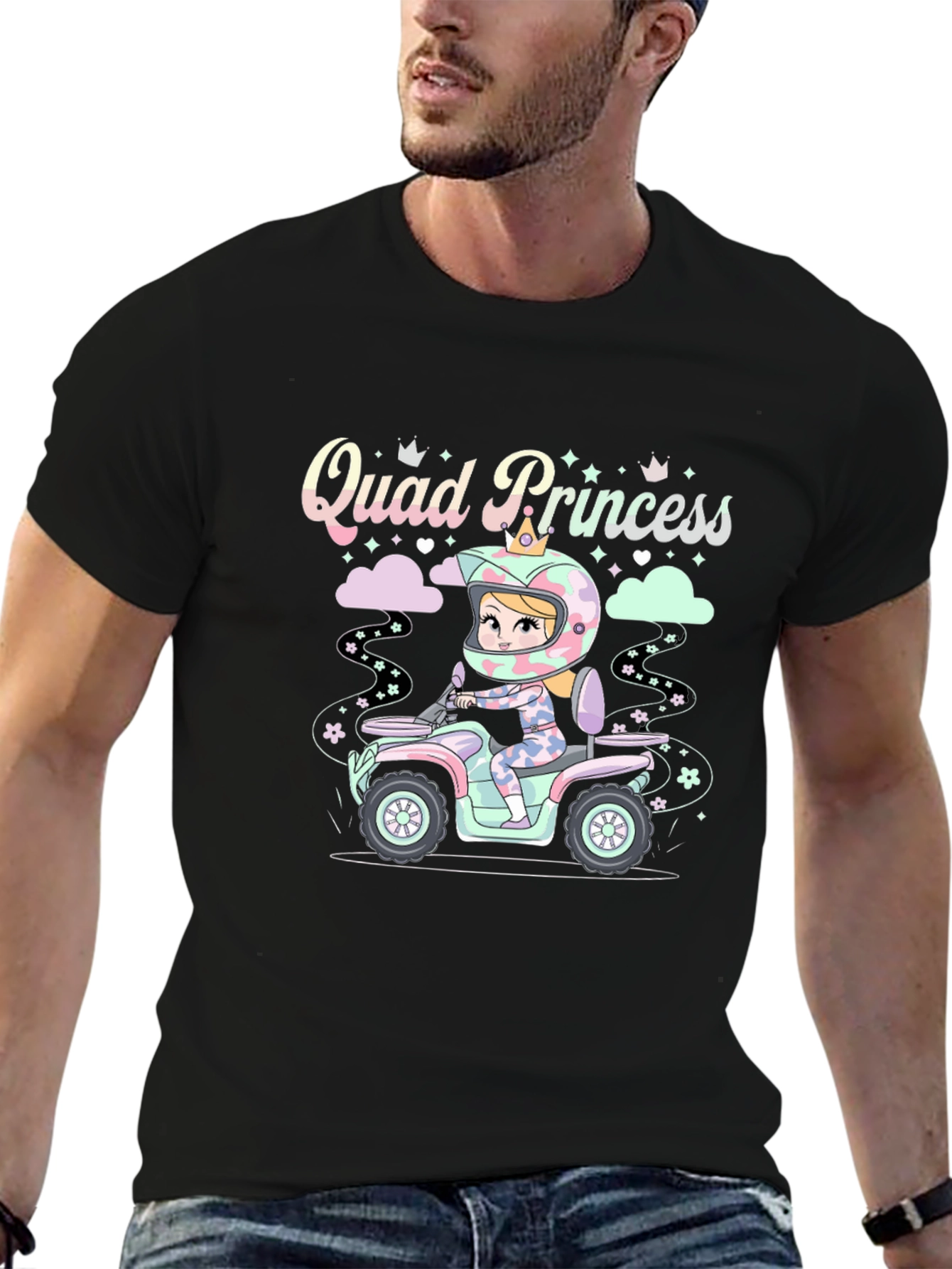 Black Quad Princess Graphic T-Shirt view 6