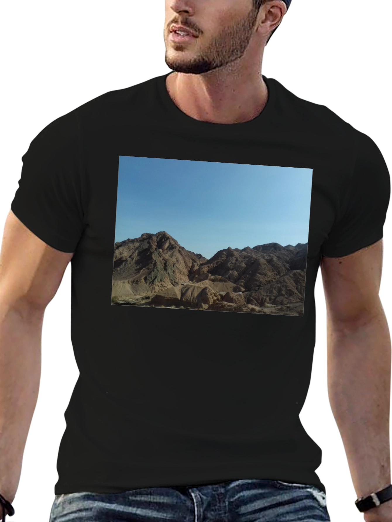 Black Mountain Vista Graphic Tee - Unisex Black T-Shirt view 6