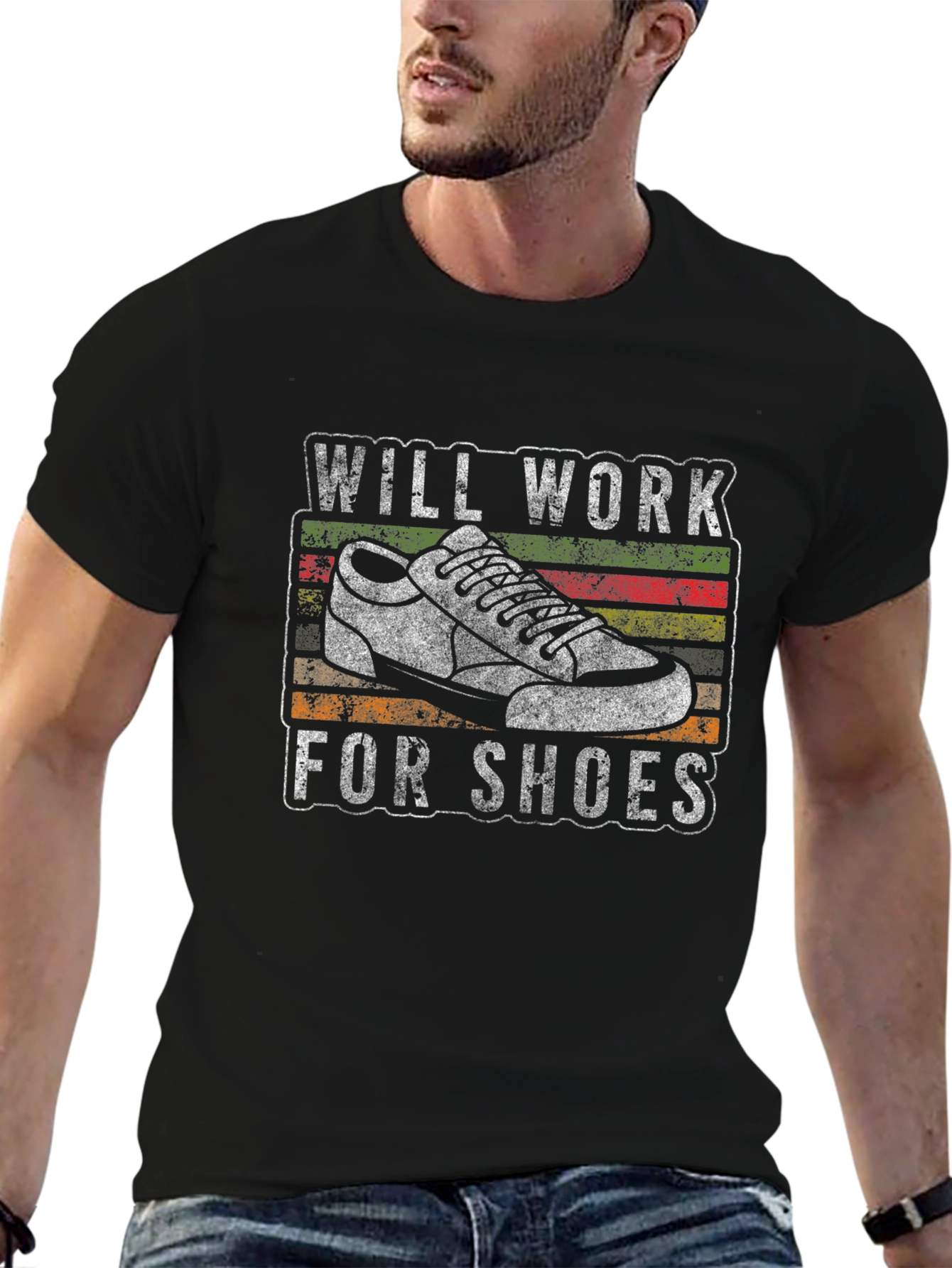 Black Will Work For Shoes T-Shirt | Casual Style view 6