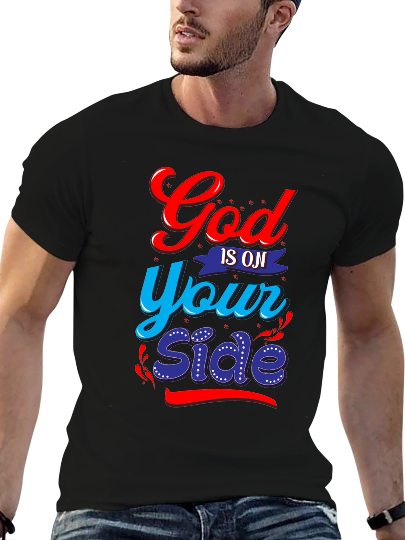 Black God Is On Your Side Graphic Tee view 6