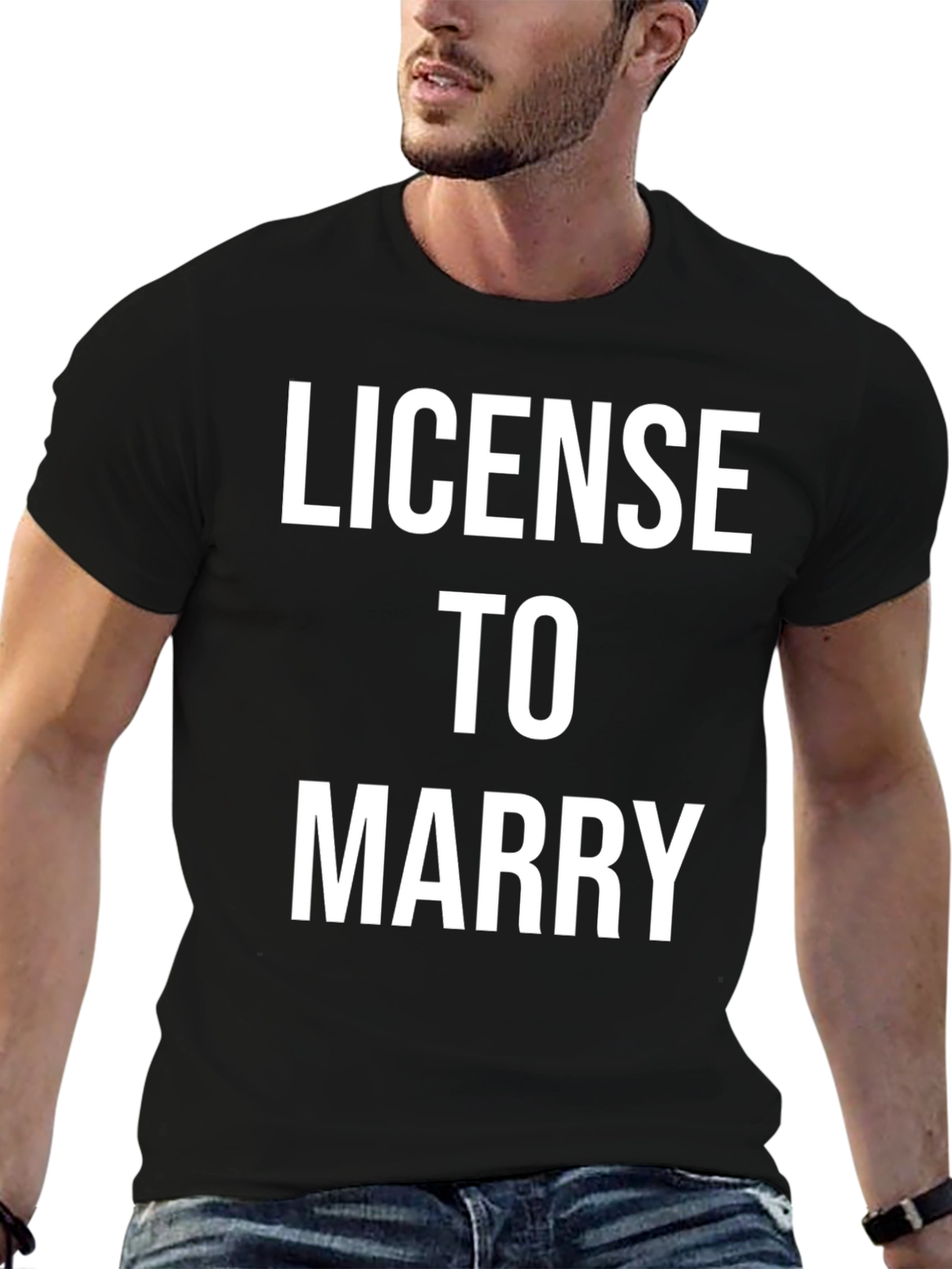 Black License To Marry Graphic Tee view 6