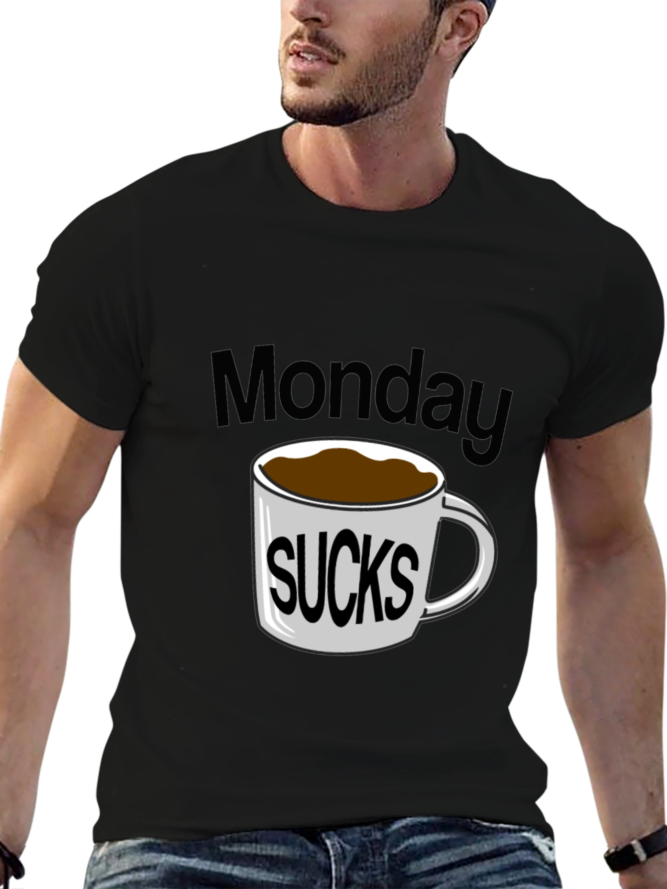 Black Monday Sucks Coffee T-Shirt view 6