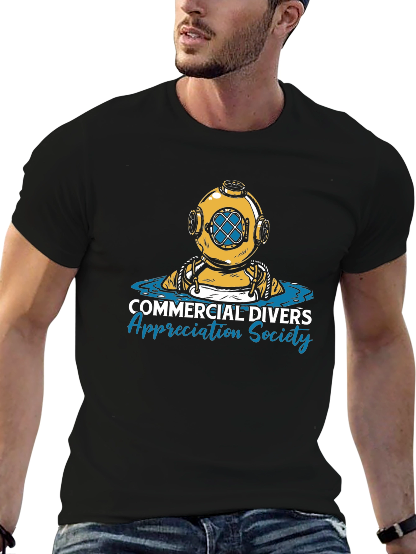 Black Commercial Divers Appreciation Society T-Shirt view 6