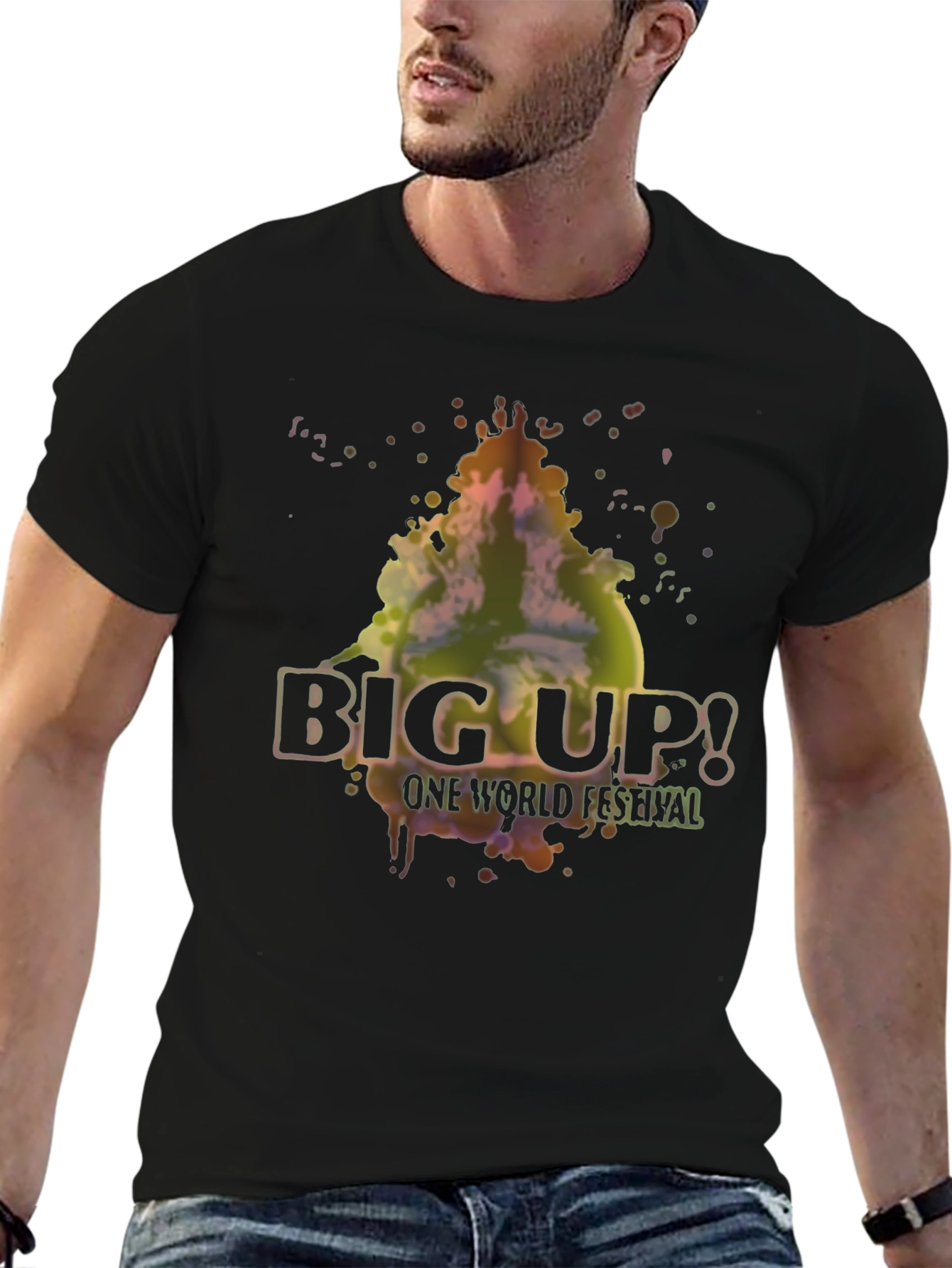 Black Big Up! One World Festival Graphic T-Shirt view 6