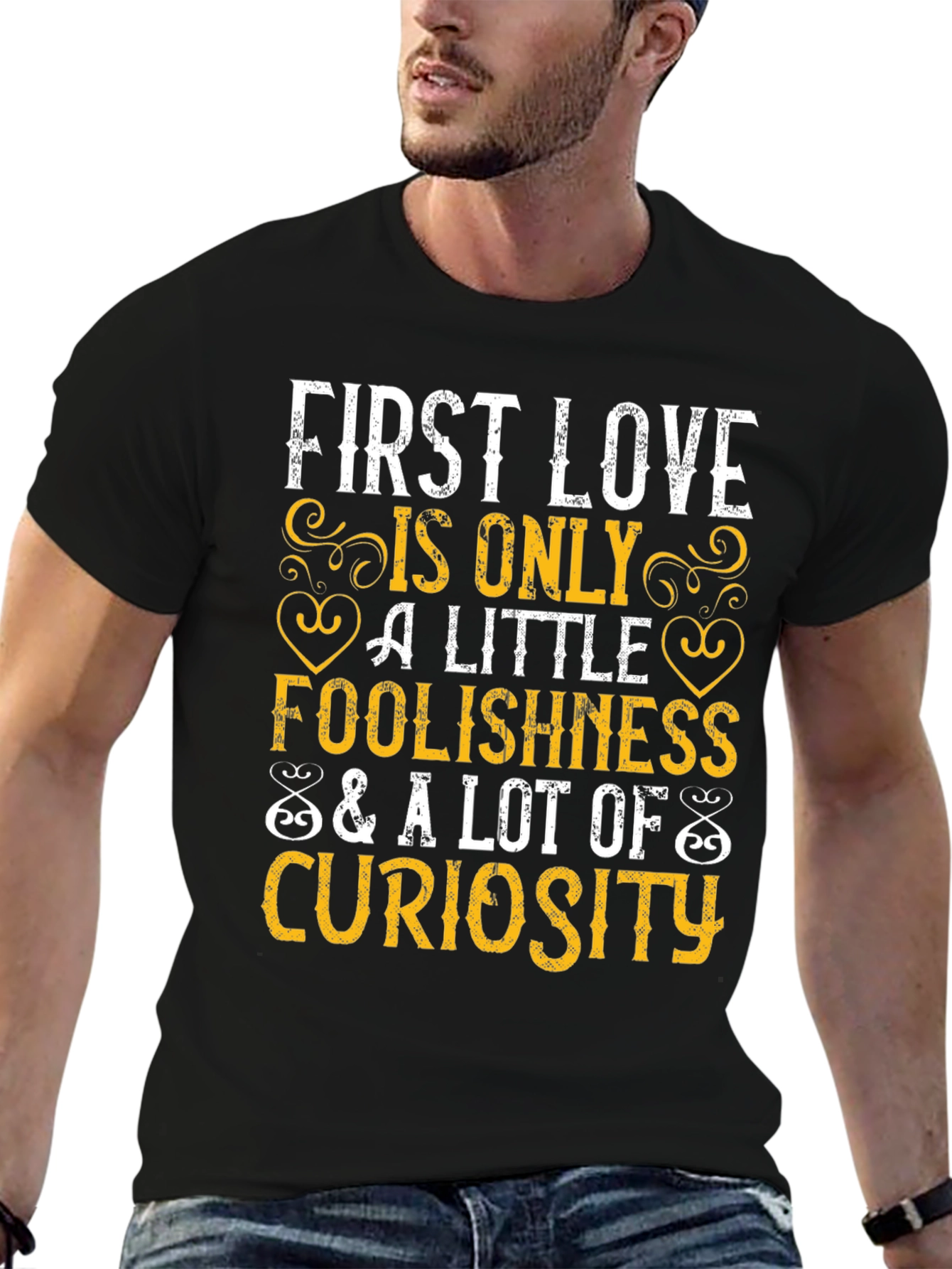 Black First Love Curiosity Graphic Tee view 6