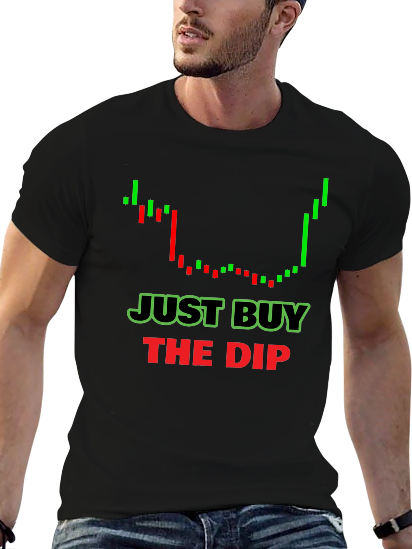 Black Just Buy The Dip T-Shirt - Trader Apparel view 6