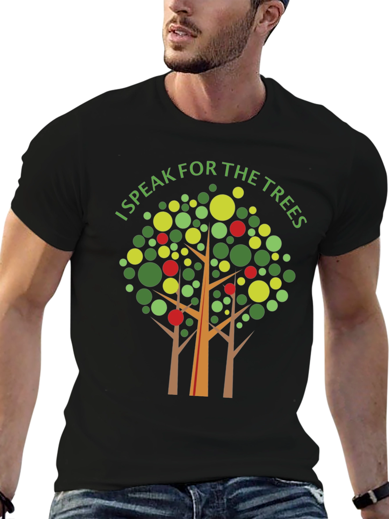 Black I Speak for the Trees Graphic T-Shirt view 6