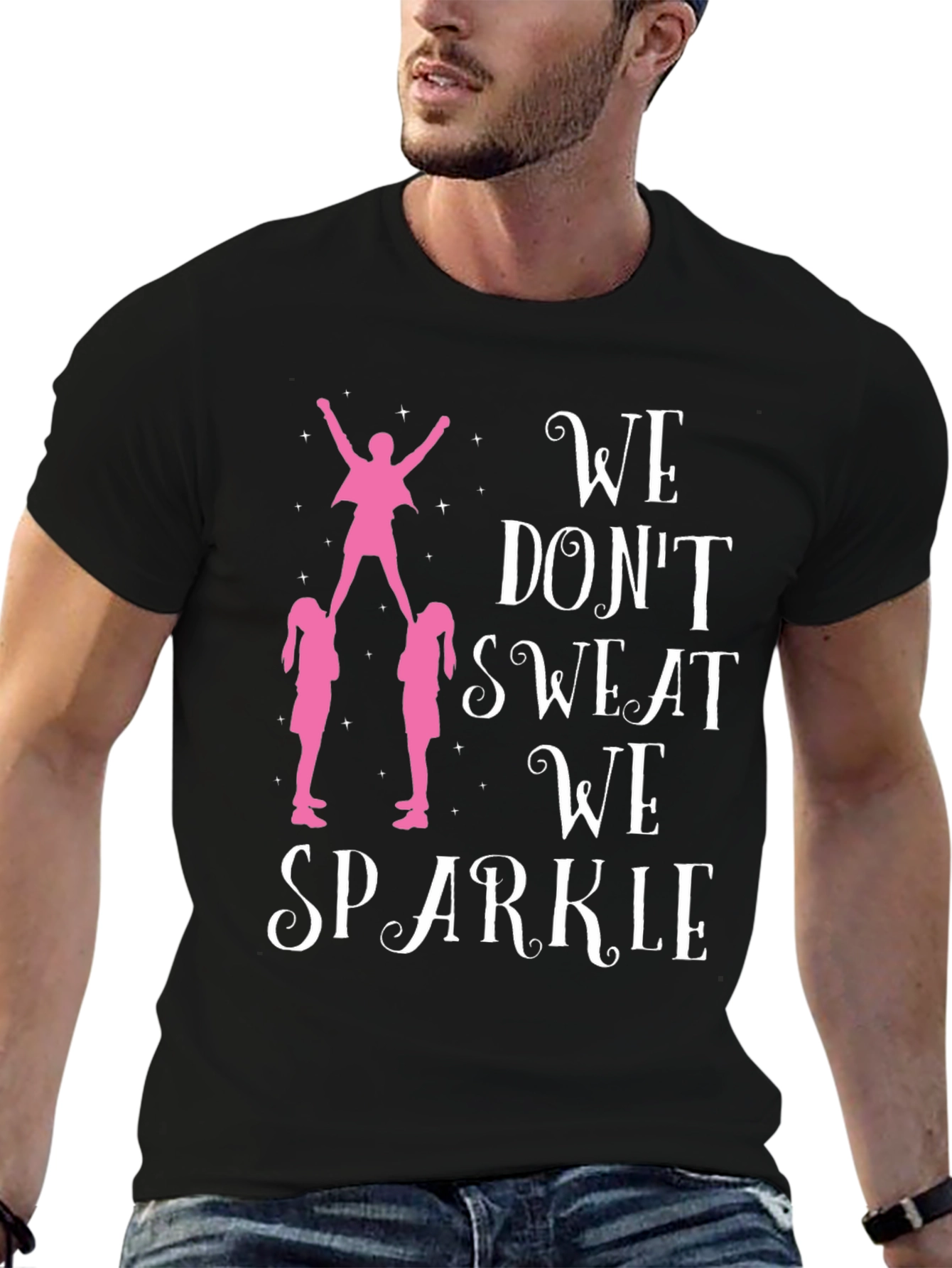 Black Cheer Sparkle T-Shirt view 6