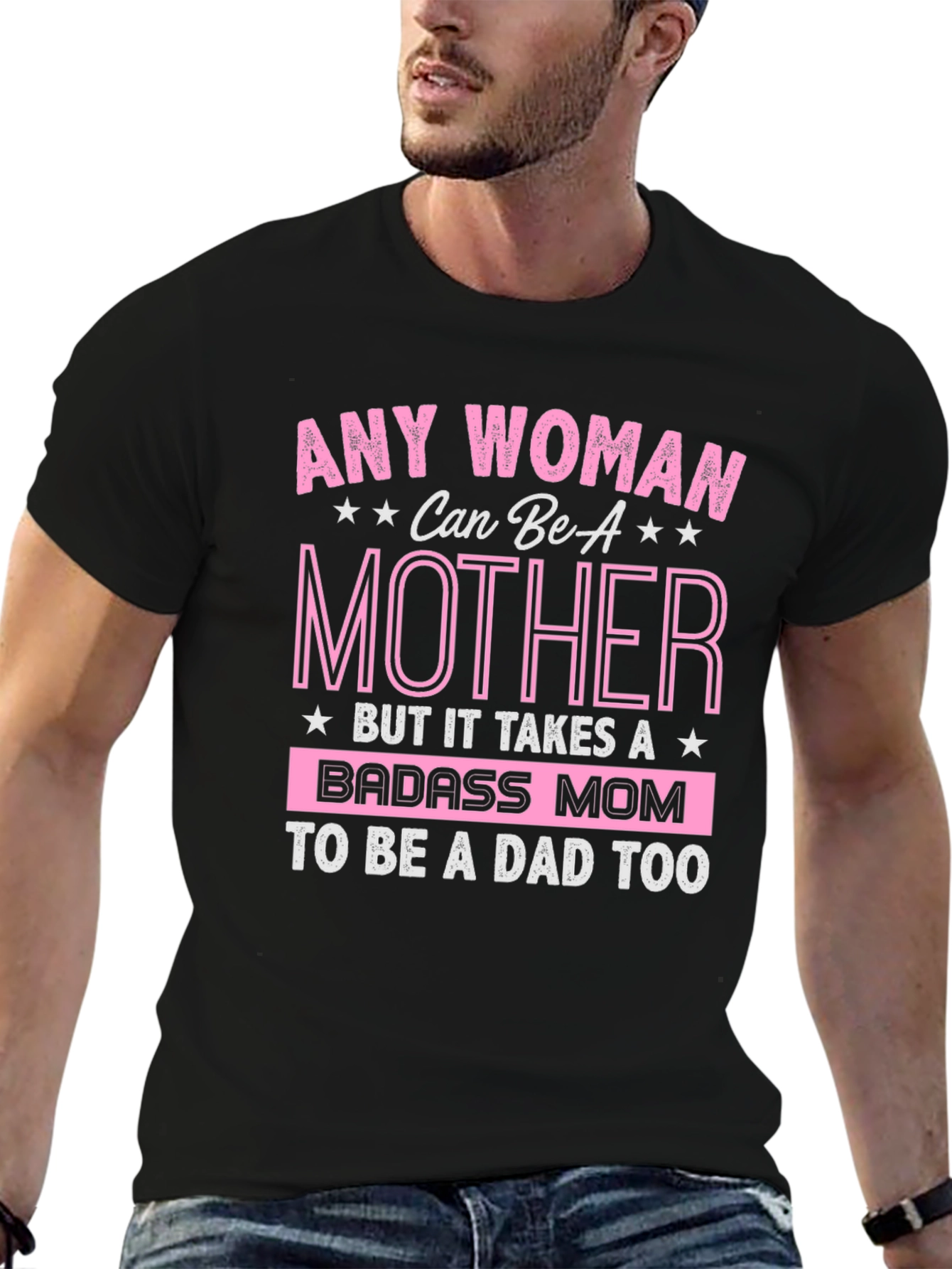 Black Badass Mom T-Shirt - Mother's Day Gift view 6