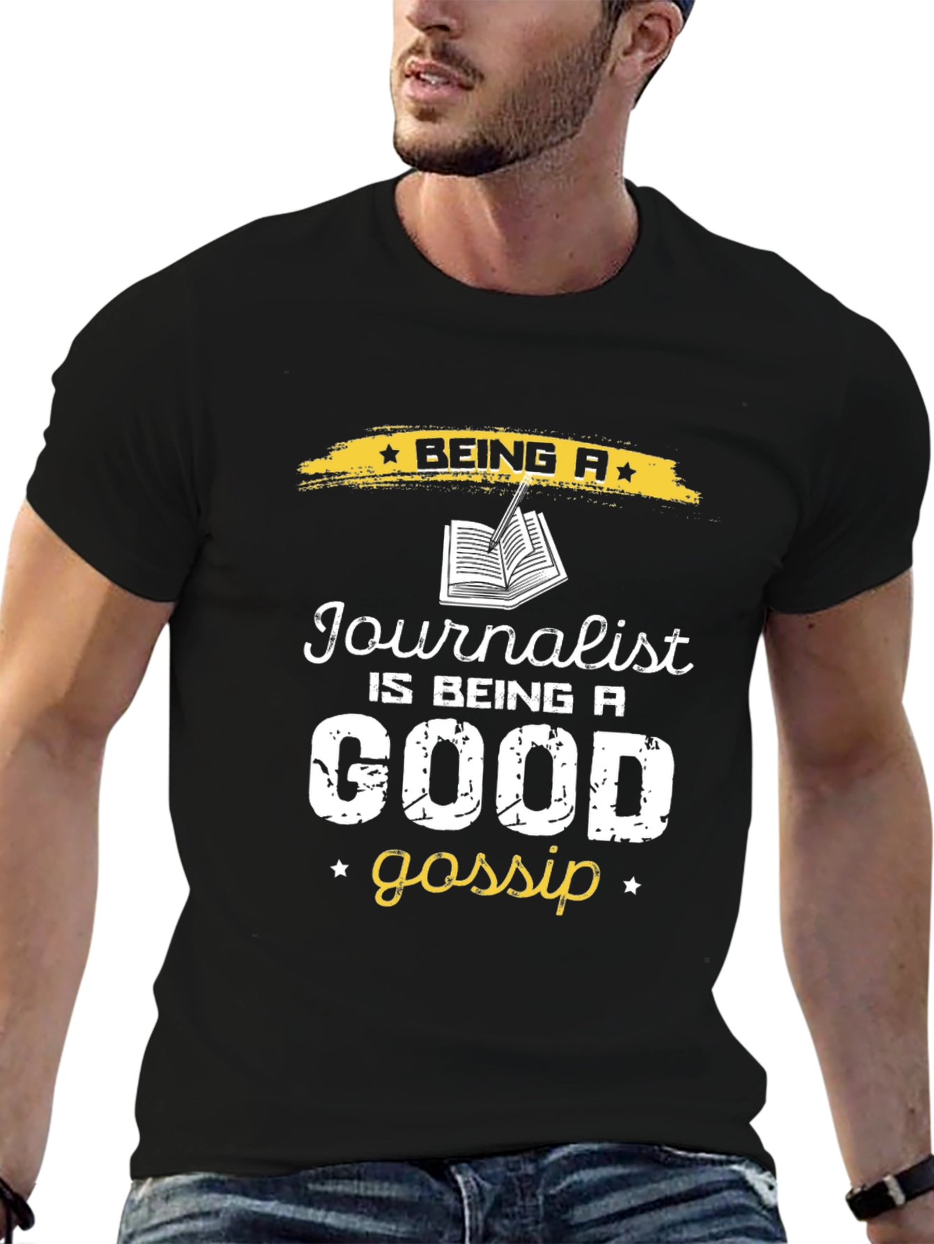 Black Journalist Good Gossip Novelty T-Shirt view 6