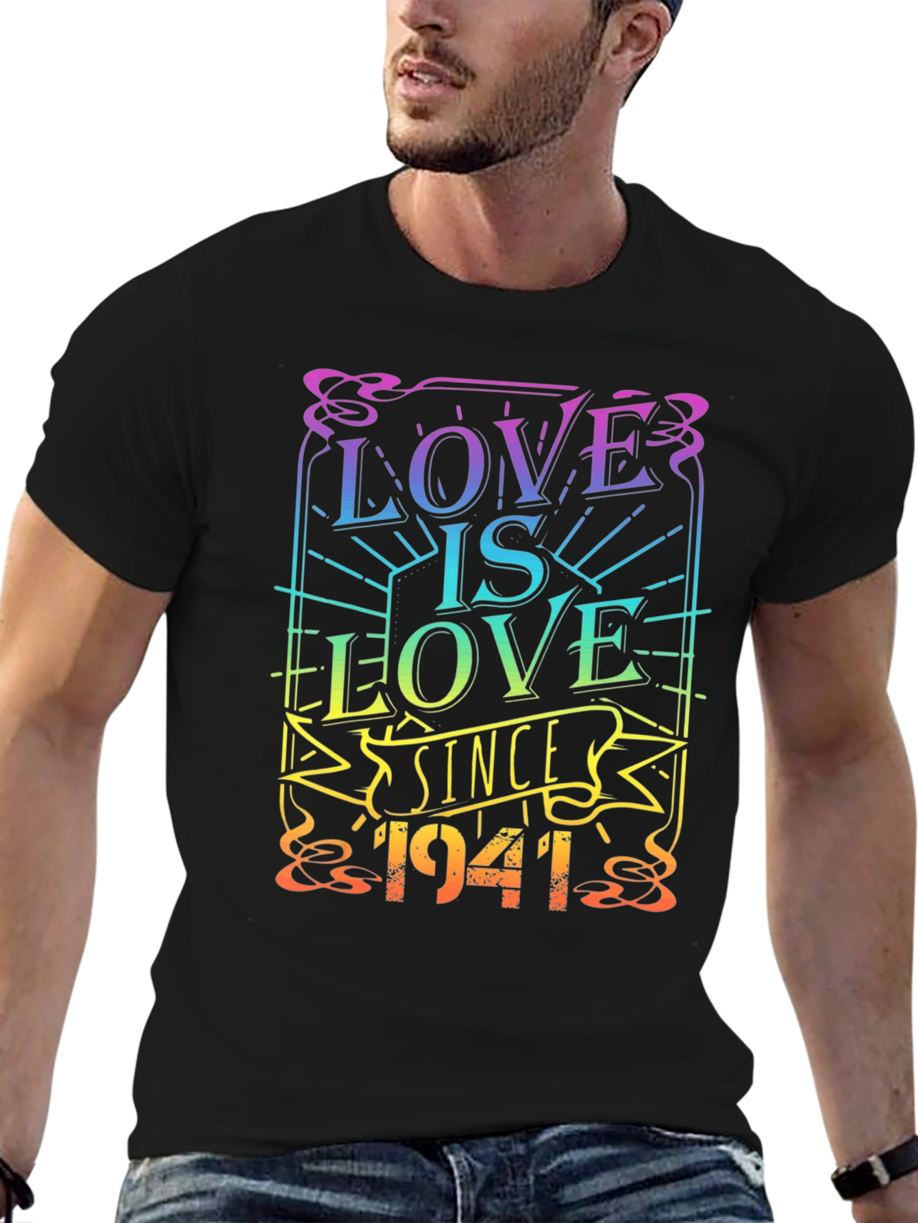 Black Love is Love Since 1941 Graphic T-Shirt view 6
