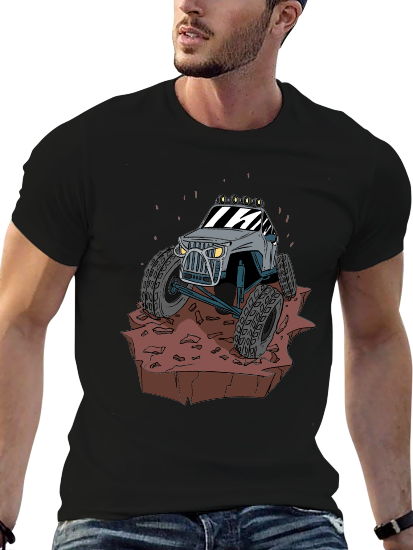 Black Off-Road Adventure T-Shirt view 6