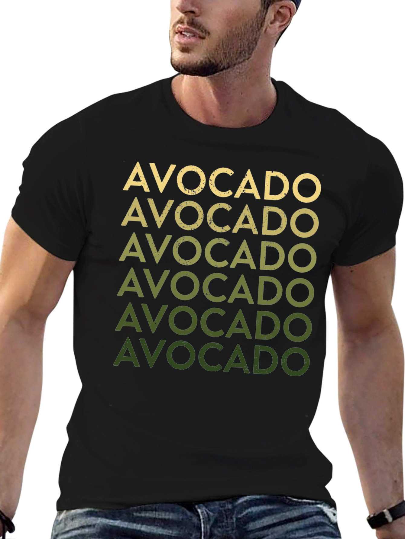 Black Avocado Lover T-Shirt - Funny Vegan Graphic Tee view 6