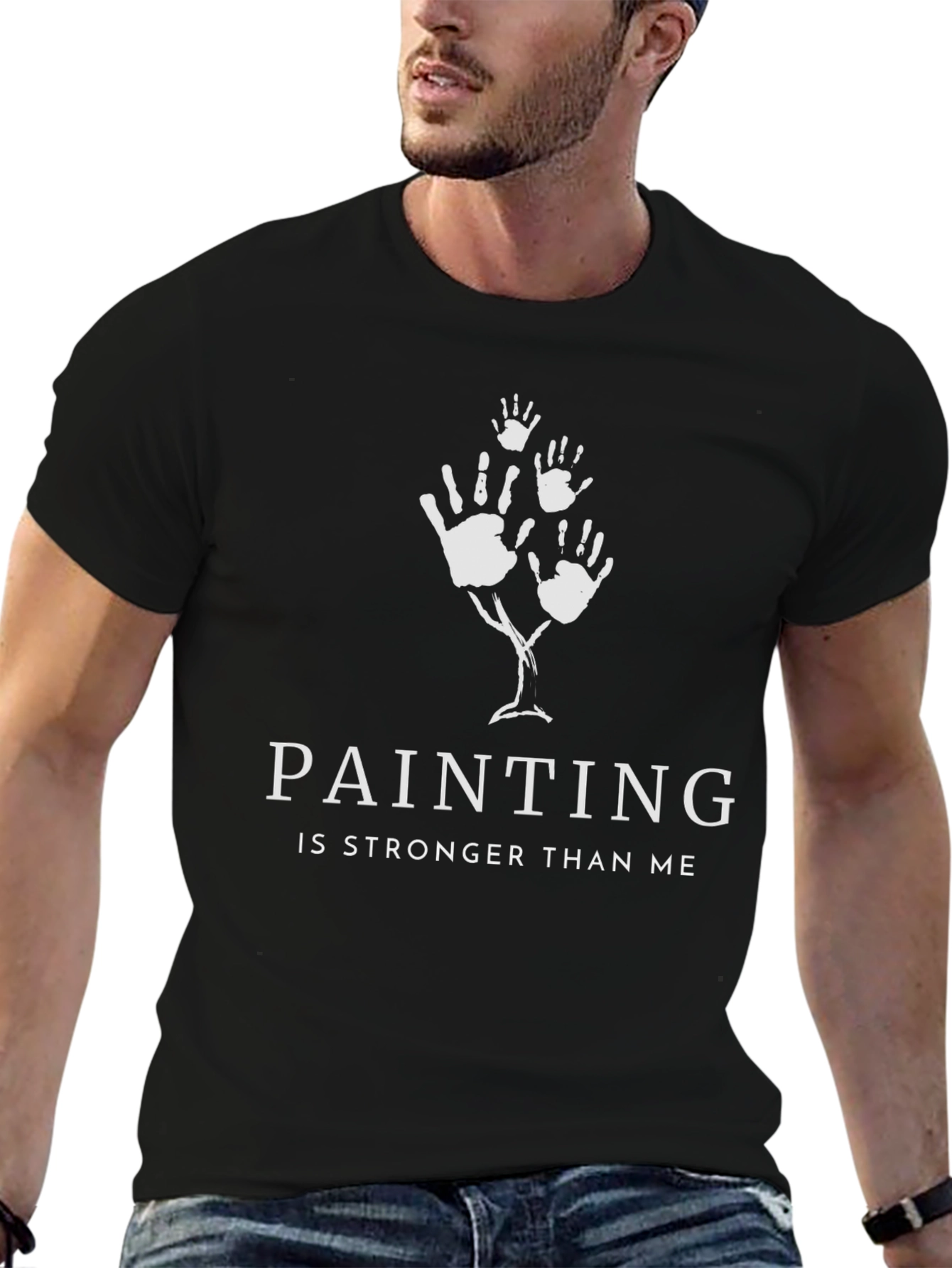 Black Painting is Stronger Tee view 6