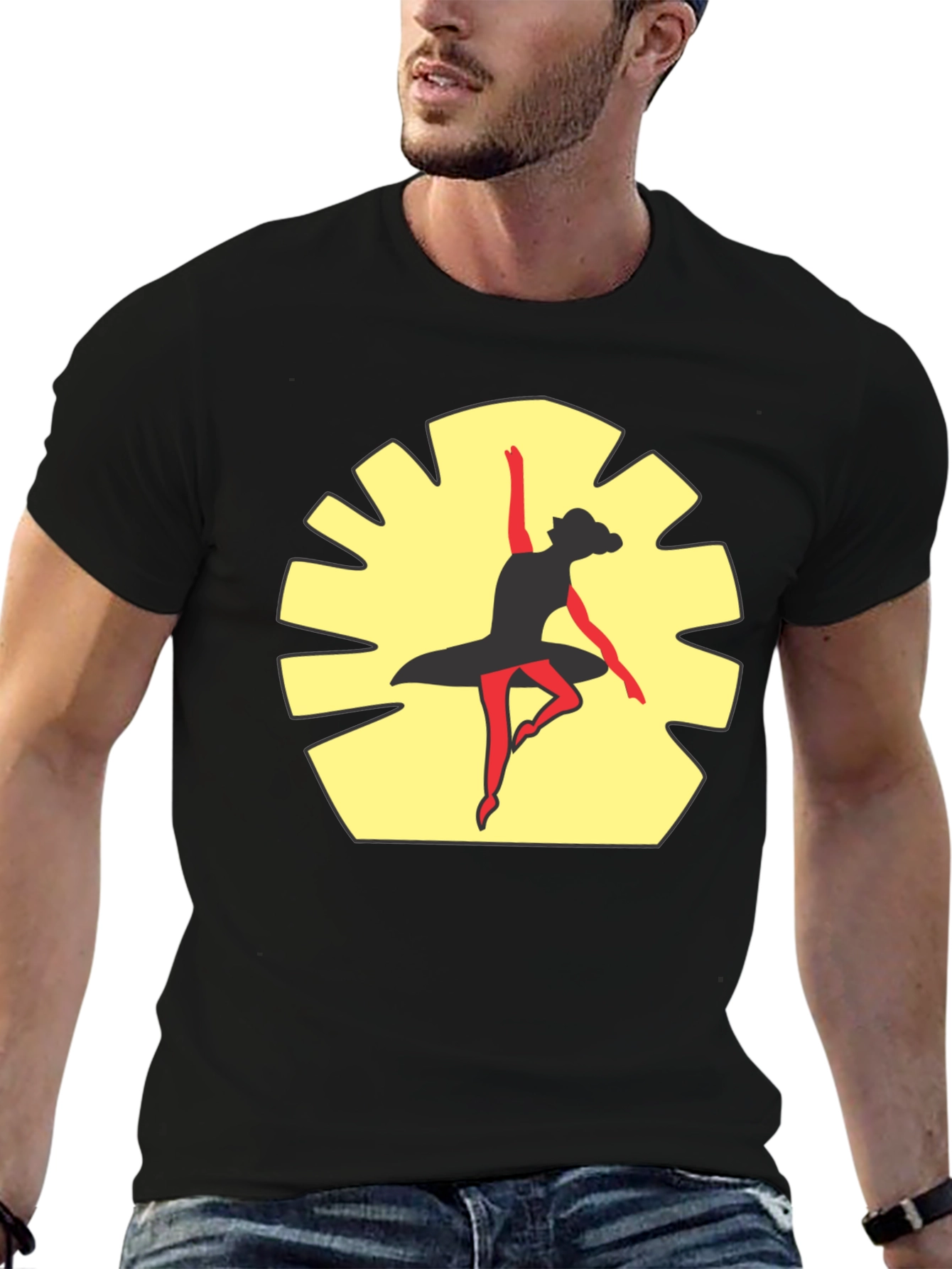 Black Ballerina Dance Graphic Tee - Stylish Comfort view 6