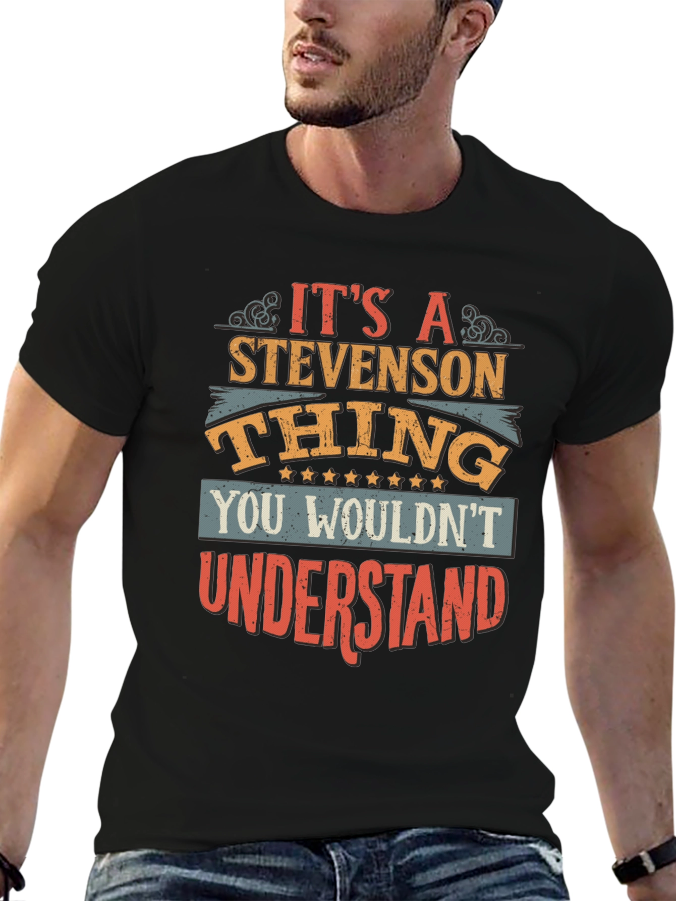 Black It's a Stevenson Thing Graphic Tee view 6