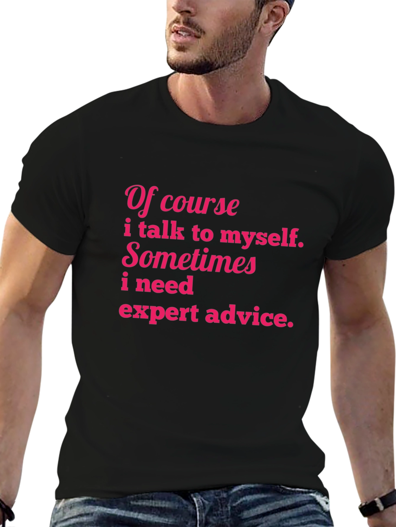 Black Funny Graphic T-Shirt - Expert Advice Tee view 6