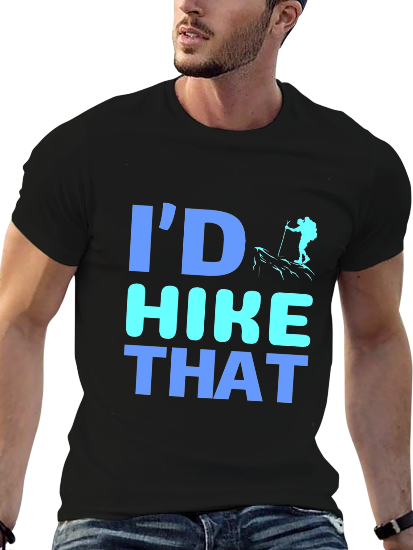 Black I'd Hike That Graphic T-Shirt view 6