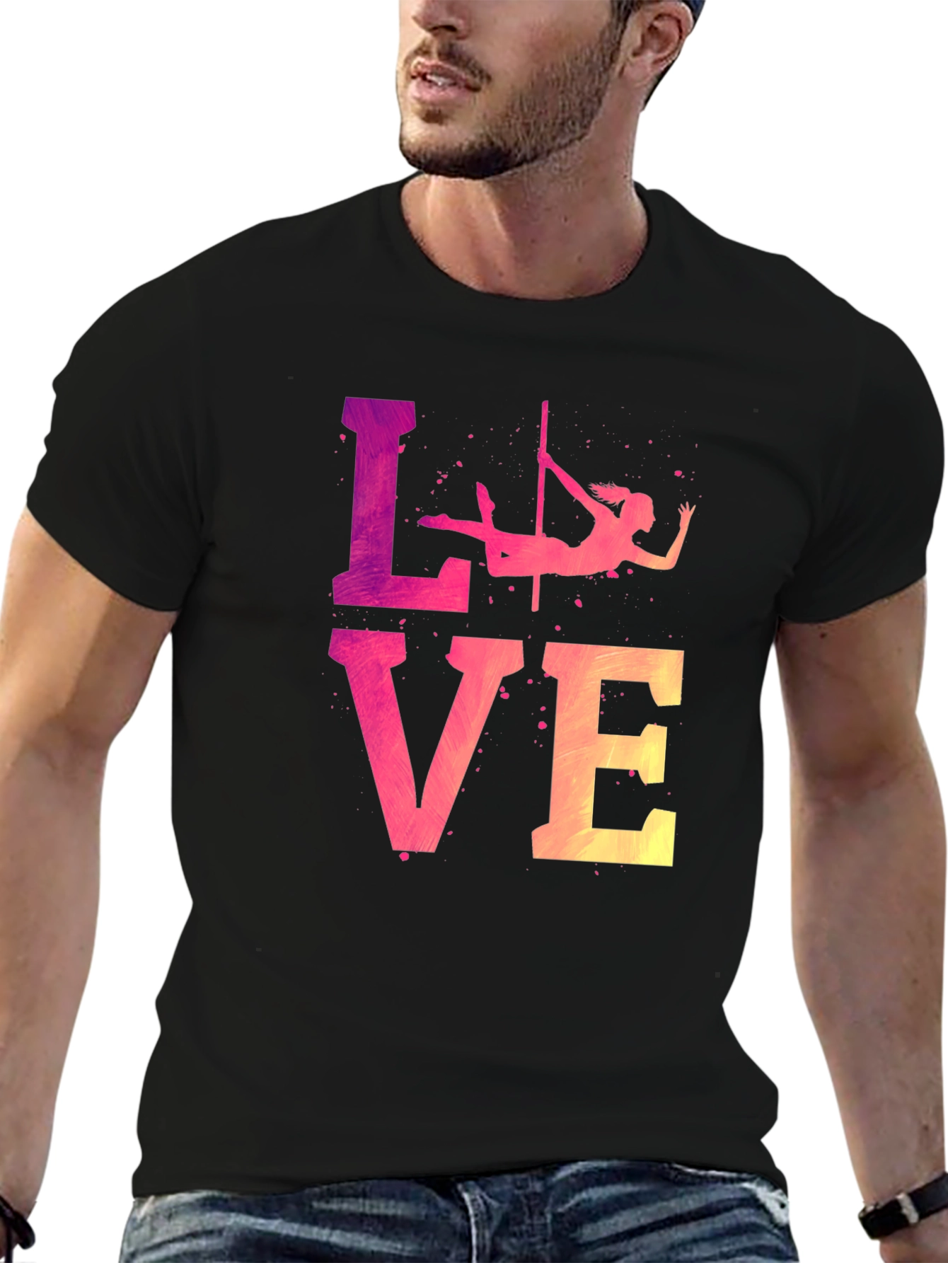 Black Pole Dancing Love Graphic T-Shirt view 6
