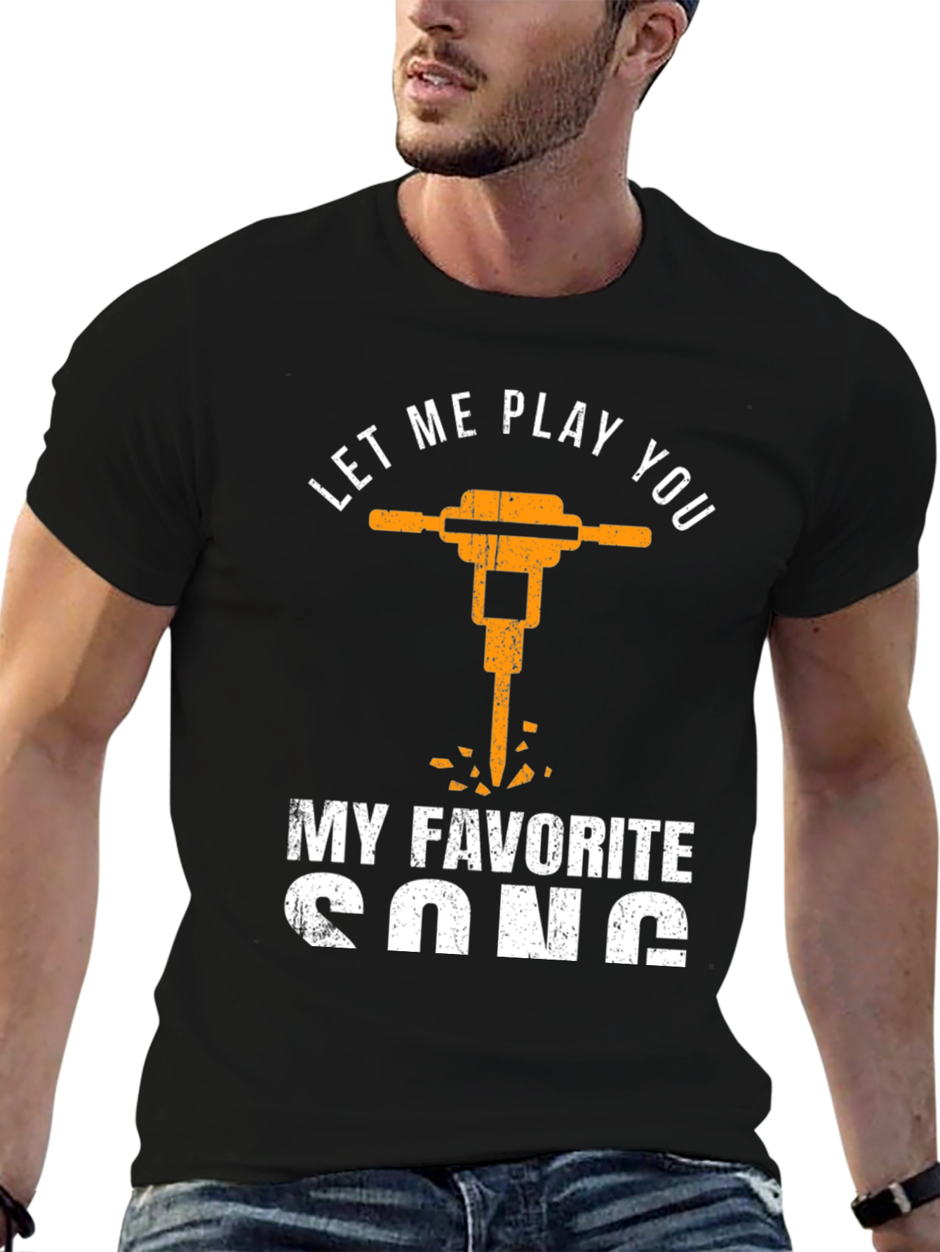 Black Let Me Play You T-Shirt view 6