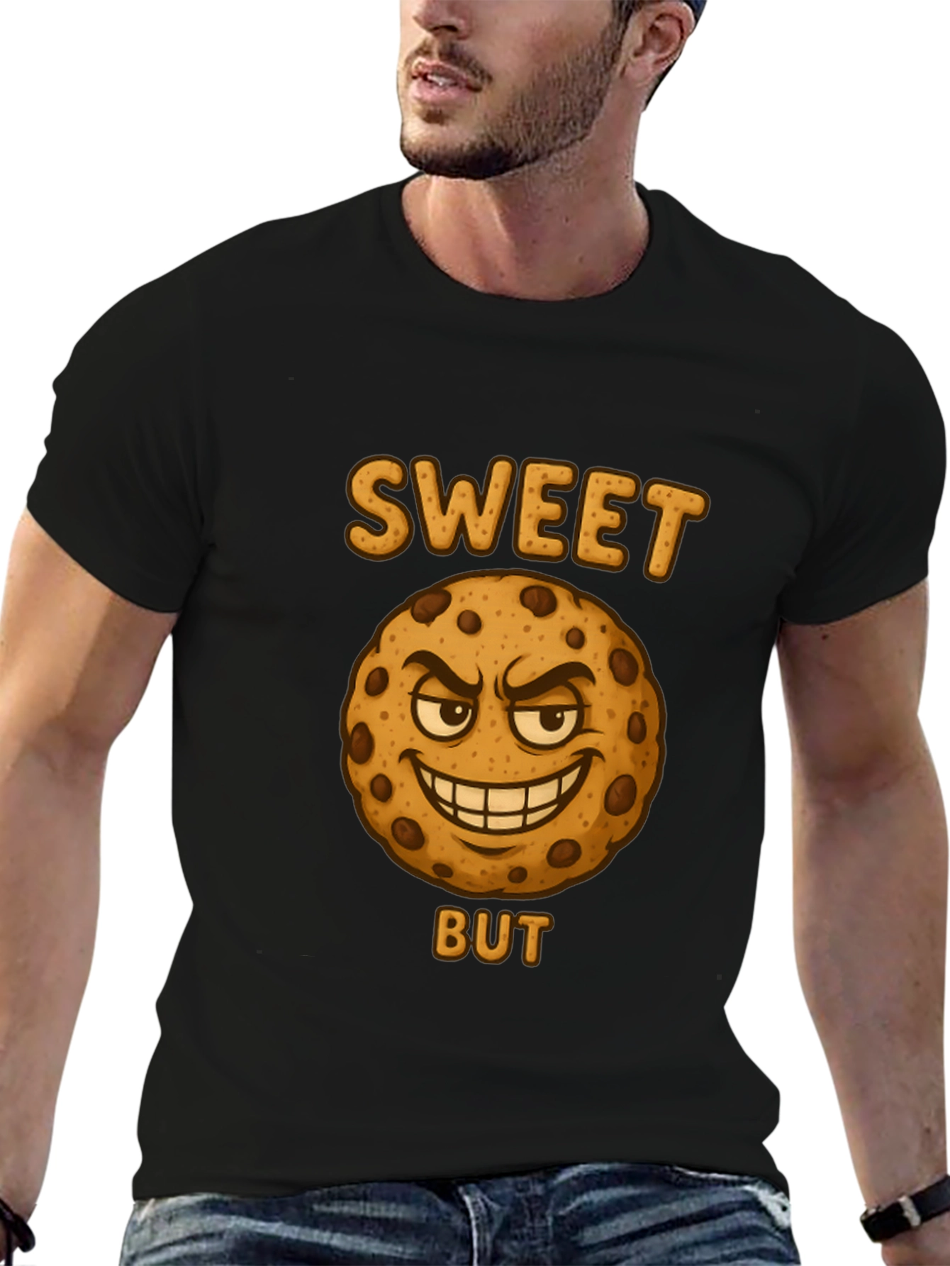 Black Sweet But Evil Cookie Graphic T-Shirt view 6