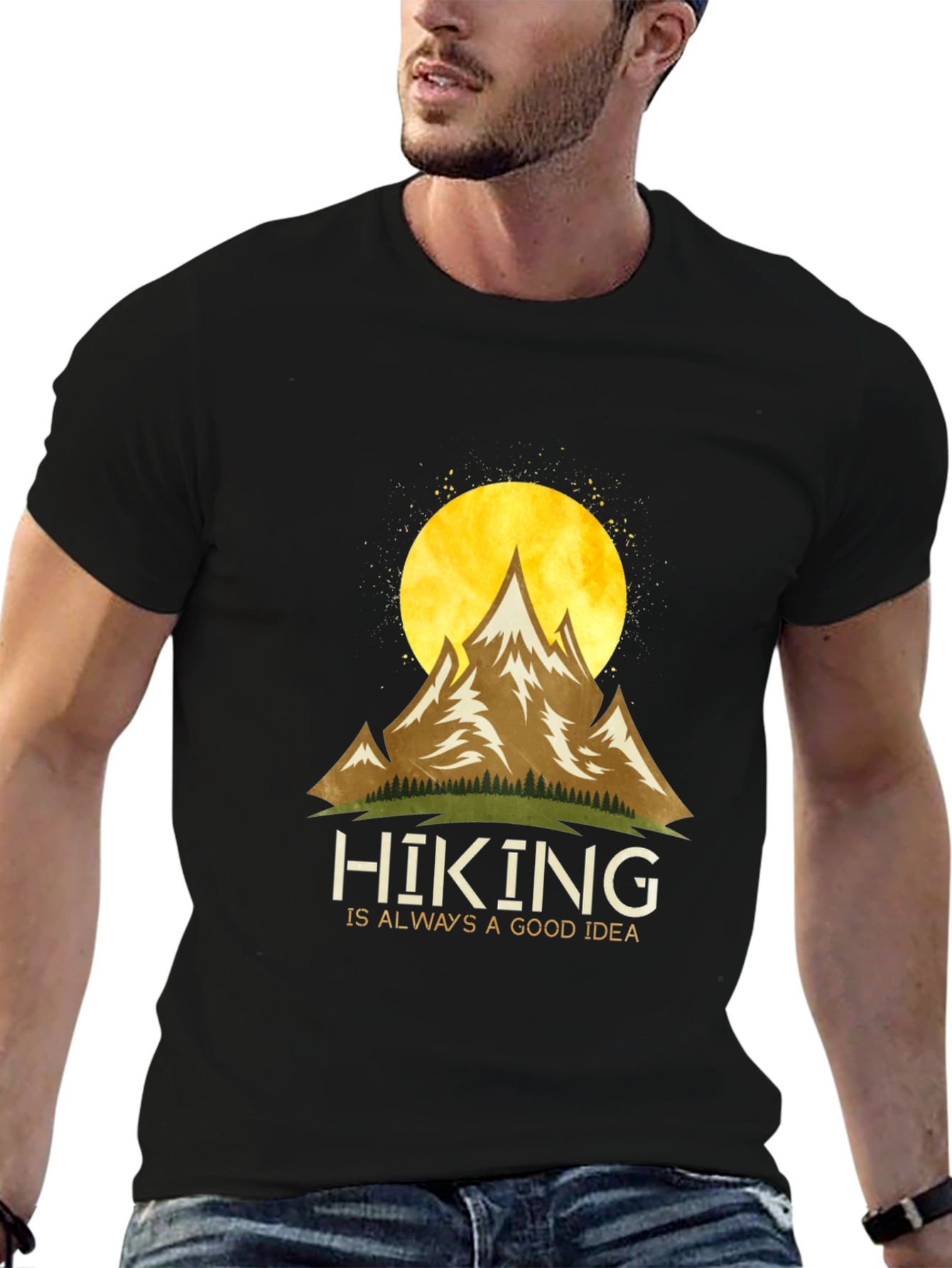 Black Hiking is Always a Good Idea T-Shirt view 6