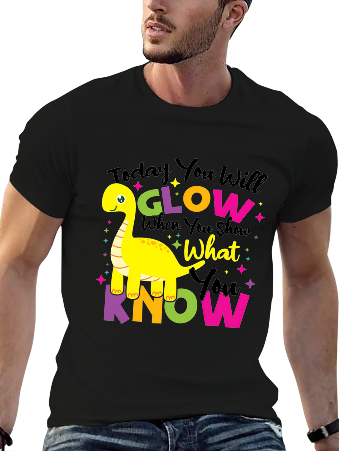 Black Glow What You Know Dino T-Shirt view 6